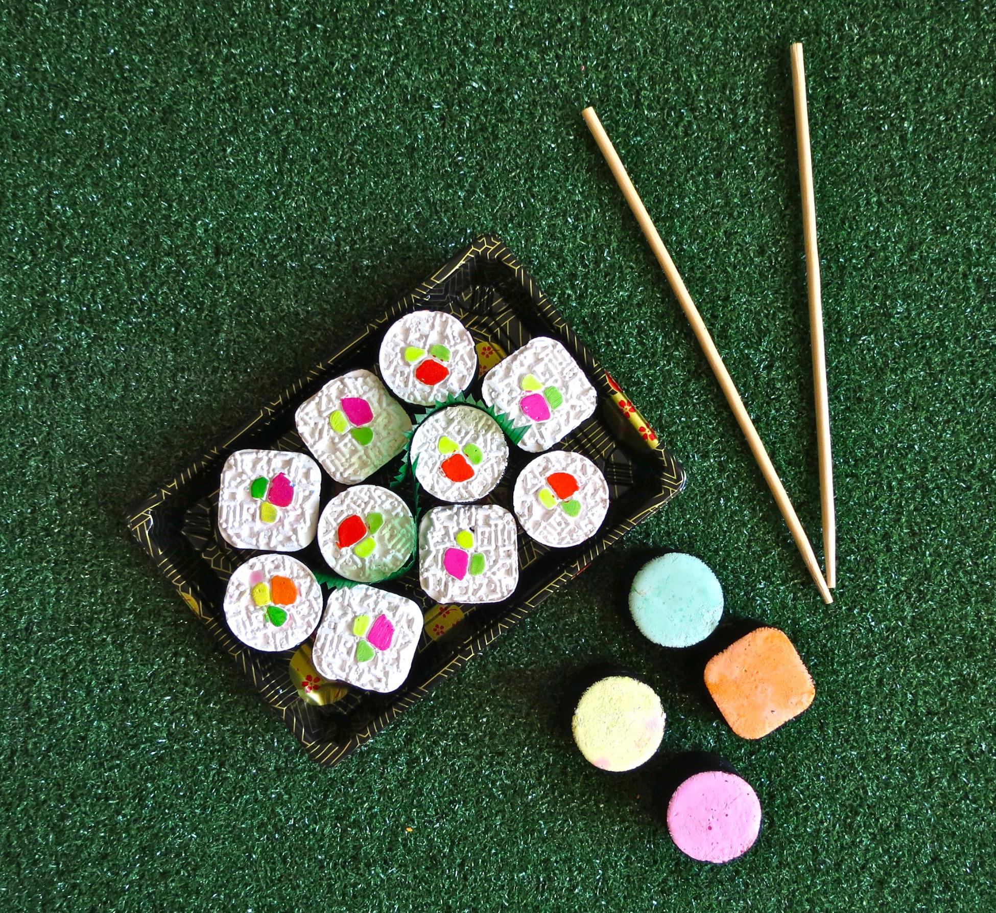 Sushi Maki Roll Handmade Sidewalk Chalk