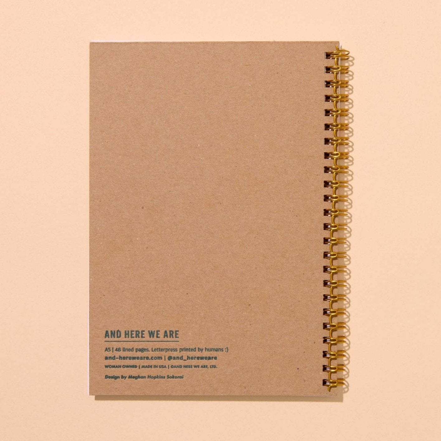 Bows Letterpress Spiral Notebook