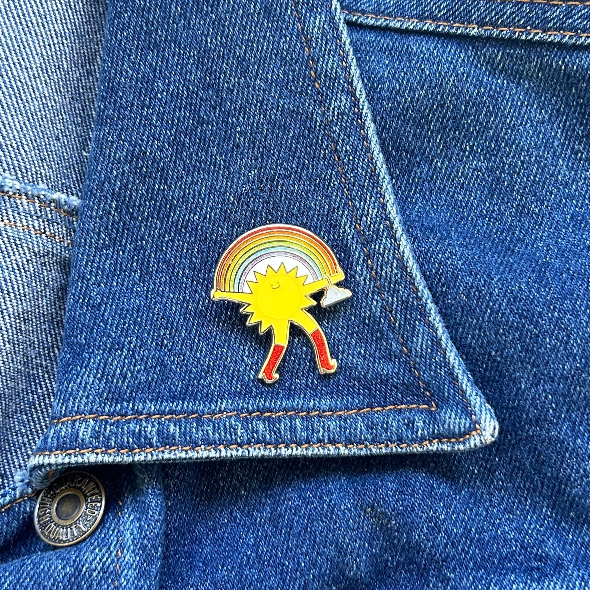 Walking On Sunshine Enamel Pin