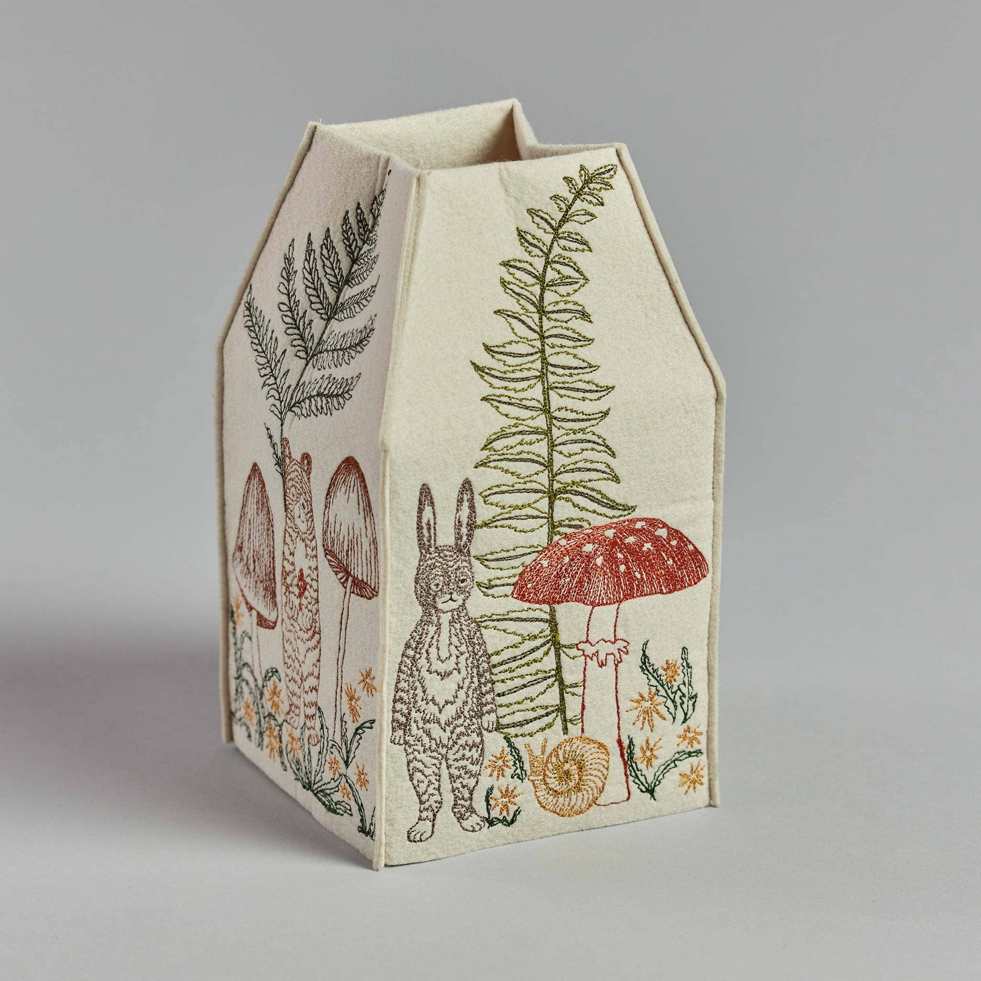 Mushrooms and Ferns Tissue Box Cover