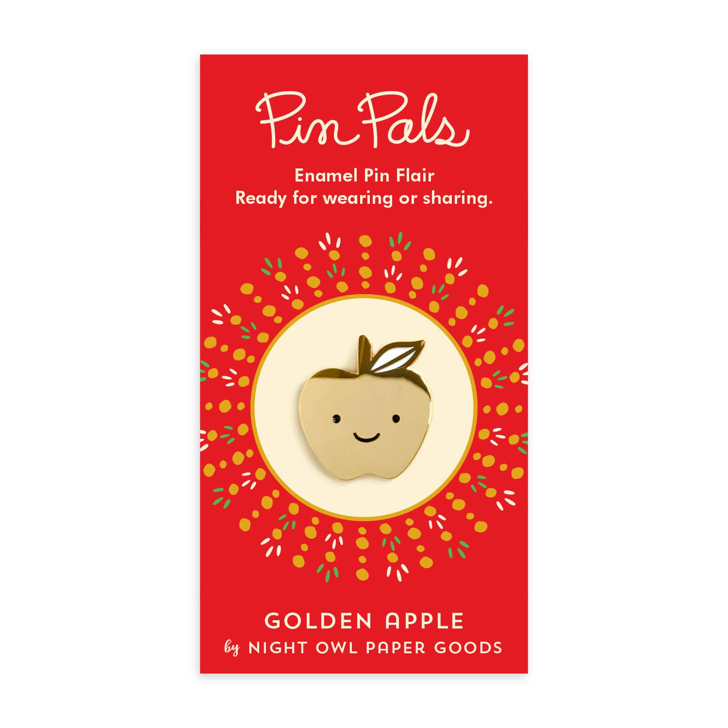 Golden Apple Enamel Pin