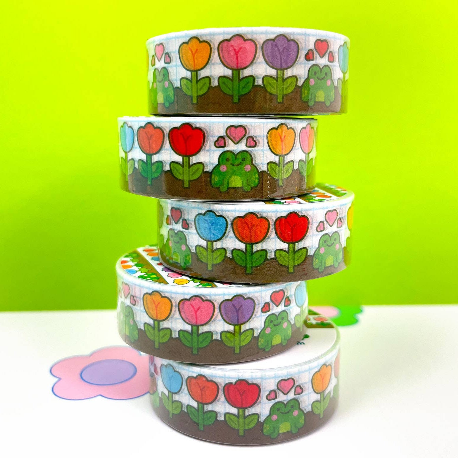 Froggy Tulip Washi Tape