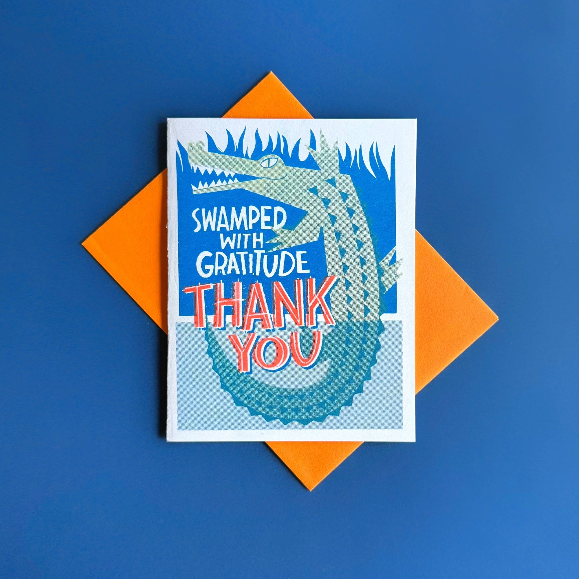 Swamped - Risograph Thank You Card 