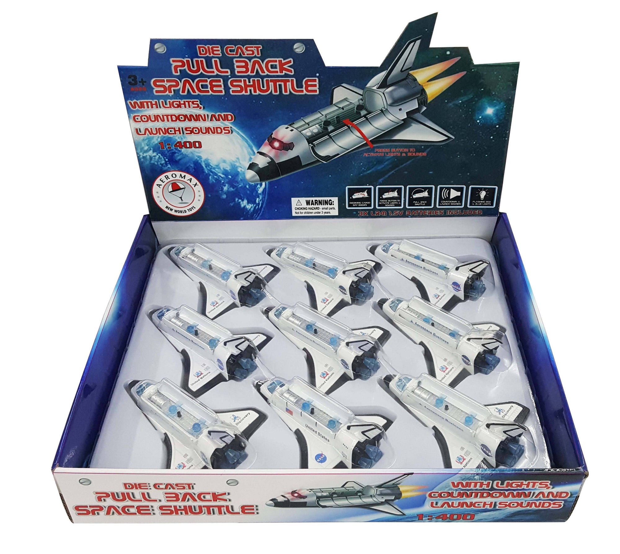 Pull Back Space Shuttle with Lights & Sound