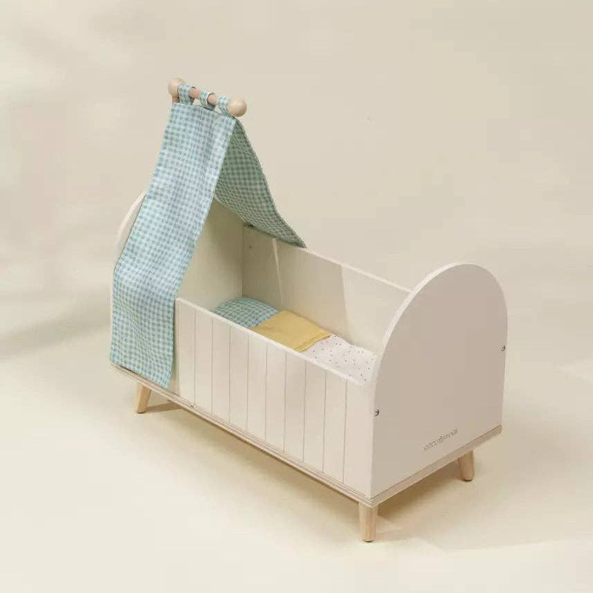 Wooden Dolls’ Crib & Accessories
