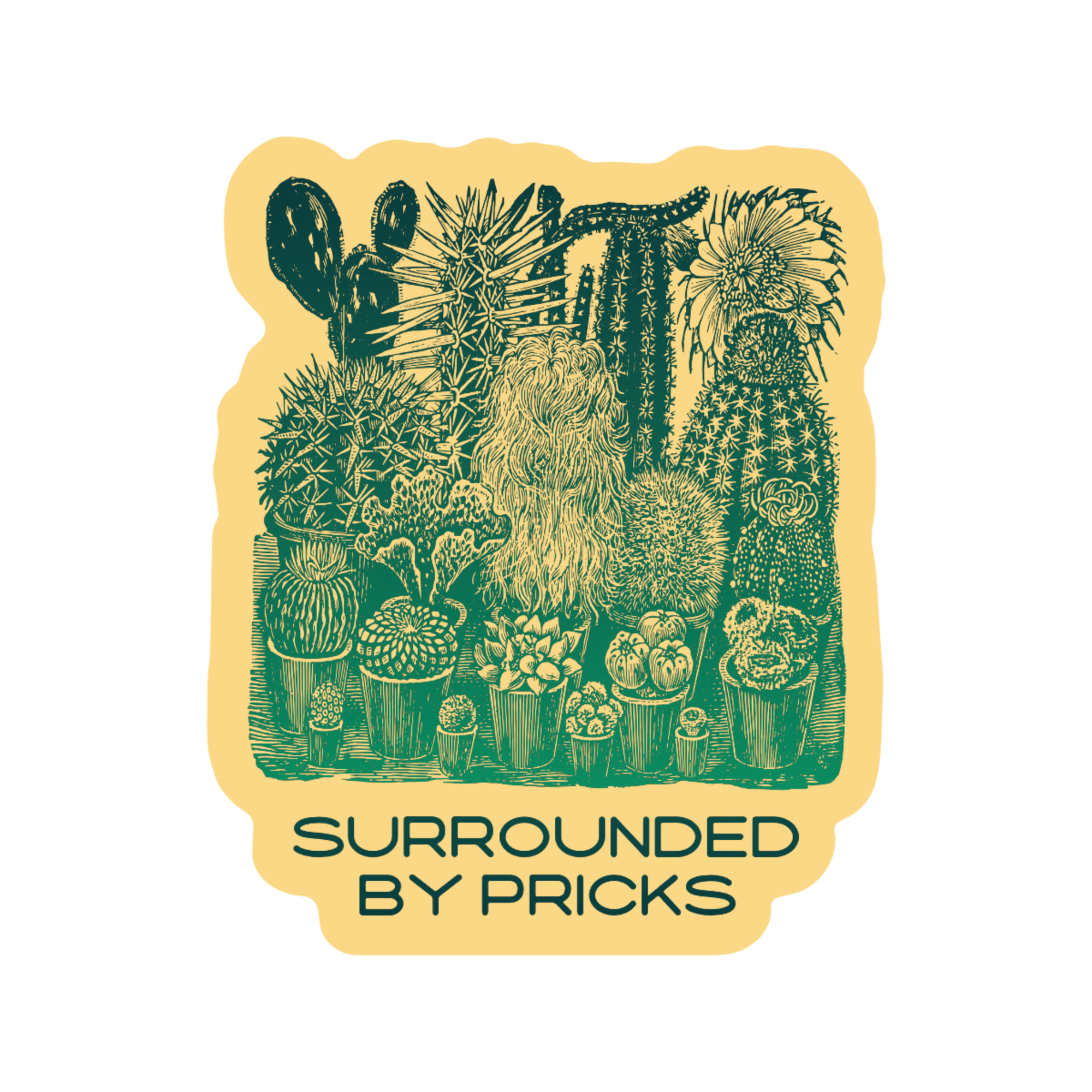 Pricks Clever Cactus Funny High Quality Vinyl Sticker