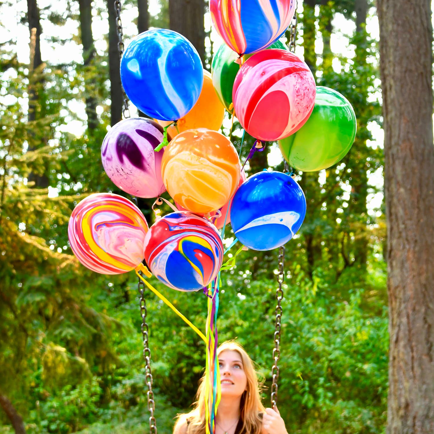 Agate Marble Latex Balloons - Pack of 6