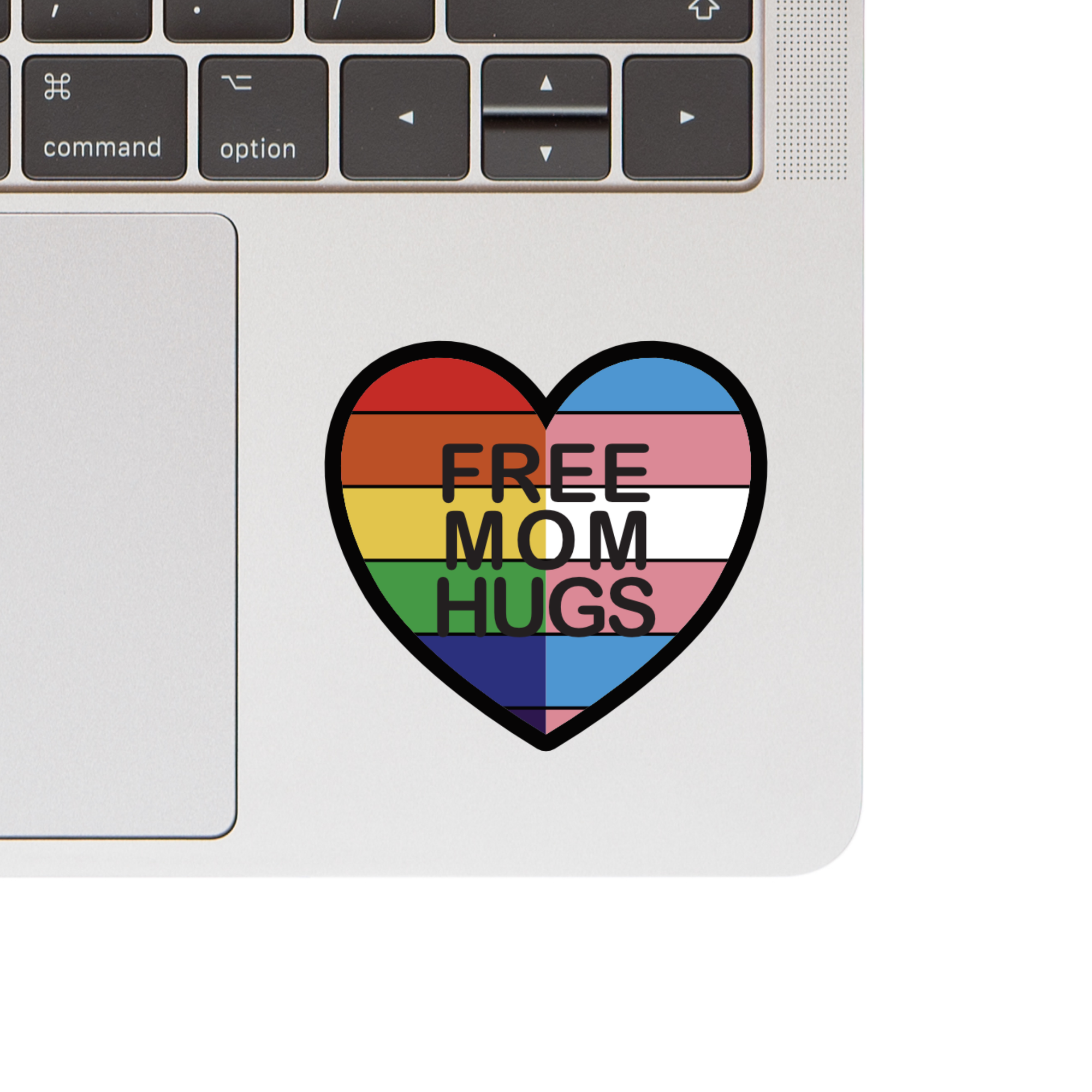 Mom Hugs LGBTQ Support Love High Quality Vinyl Sticker