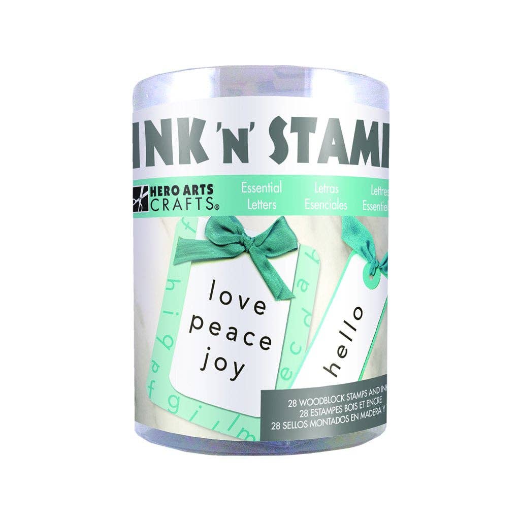 Essential Letters Ink 'n' Stamp Rubber Stamp Set
