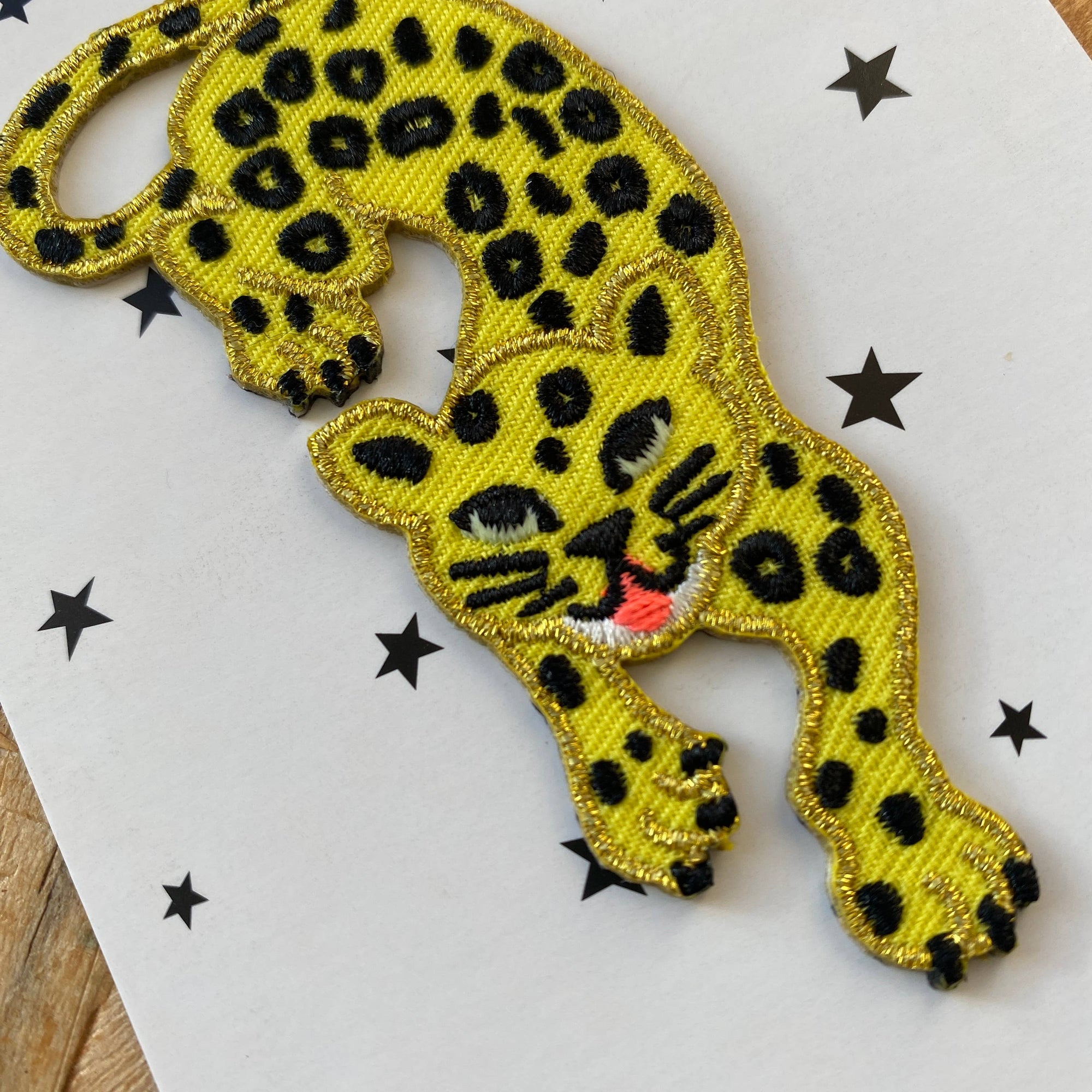 Iron on Patch - Leaping Leopard