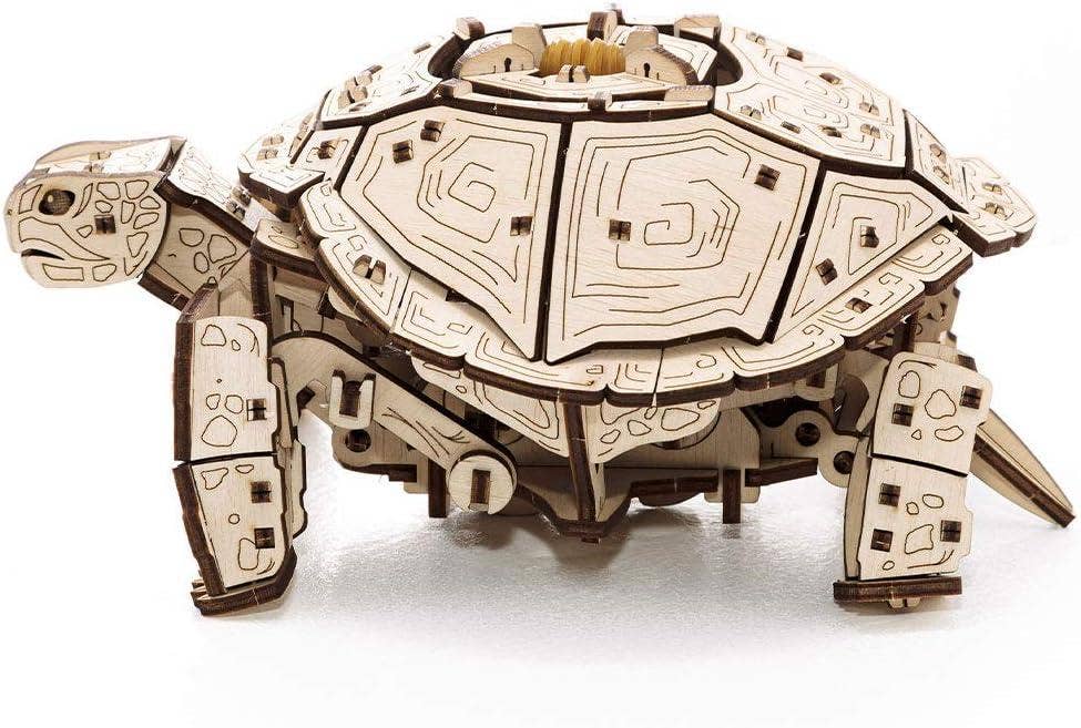 DIY Wooden Turtle -mechanical wind-up 3D-puzzle