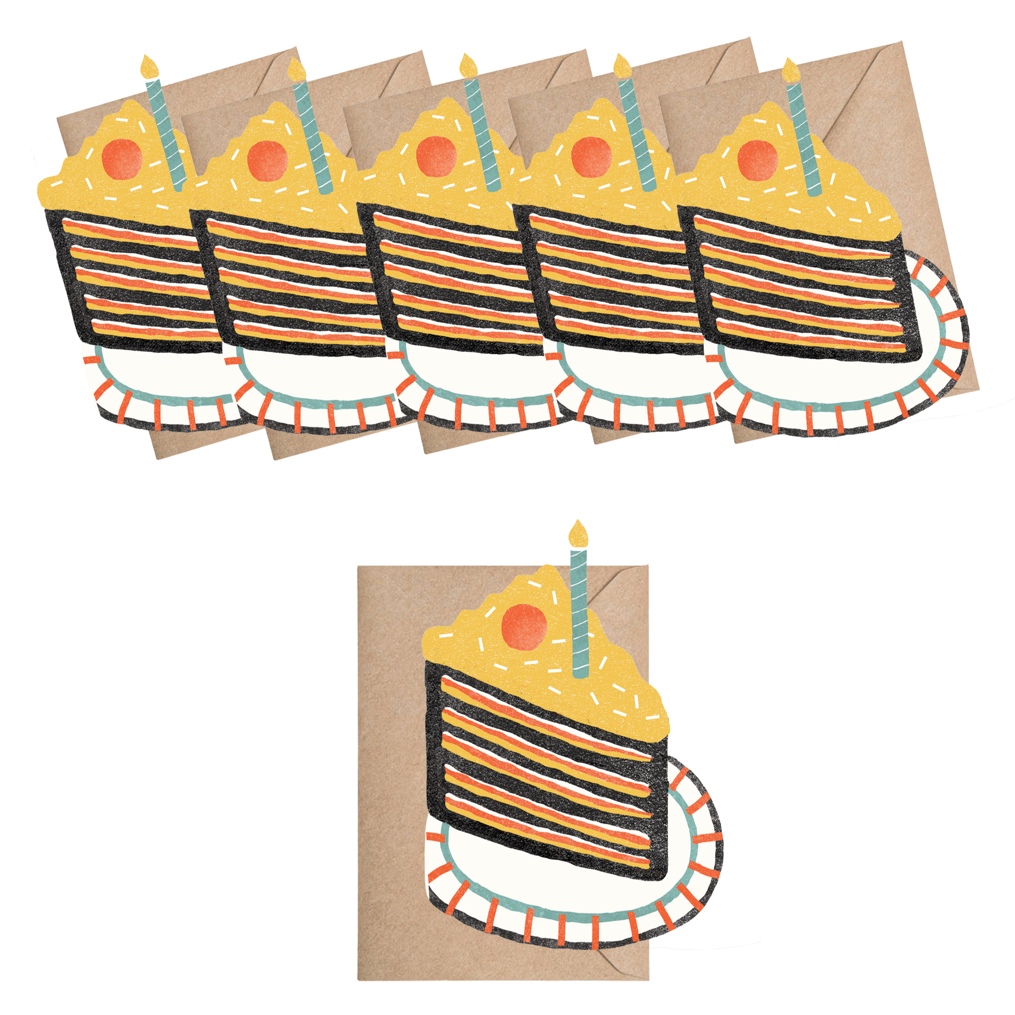 Birthday Cake Mini Cards - box of 6