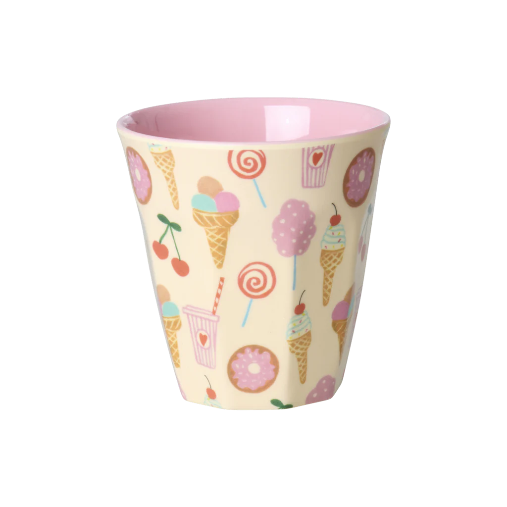 Melamine Kids Cups in Fun Fair Pink Prints - Small - 6 pcs. in Gift Box