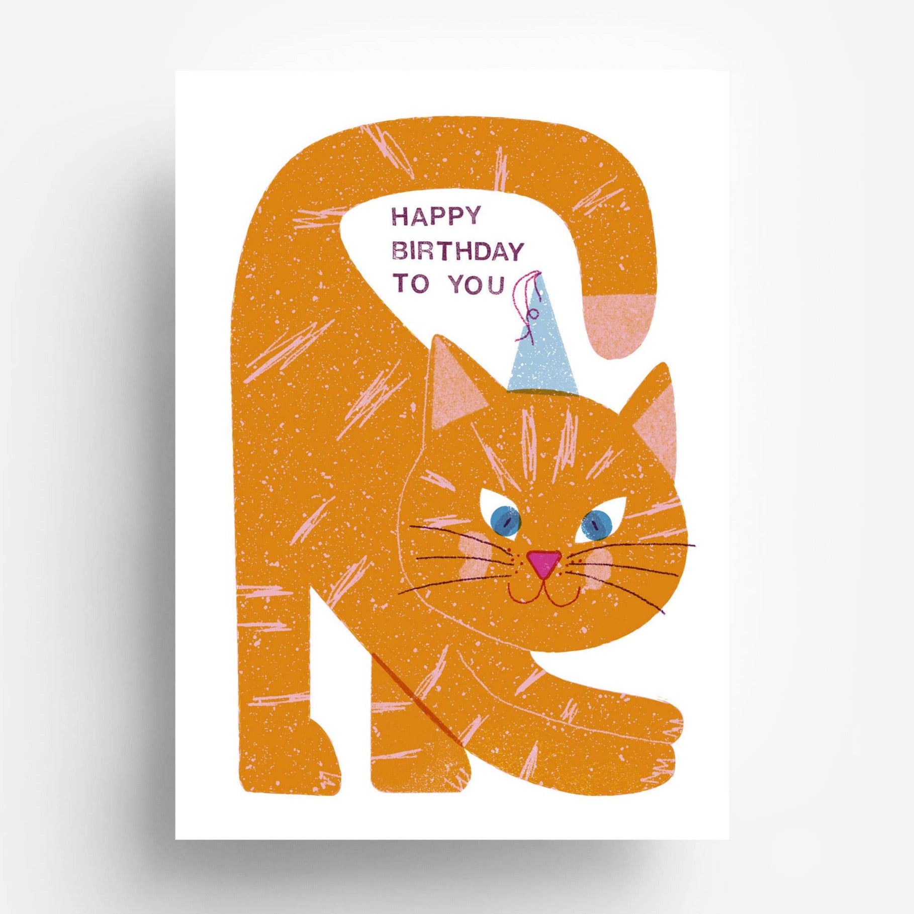 Birthday Kitty Postcard -Barbara Dziadosz