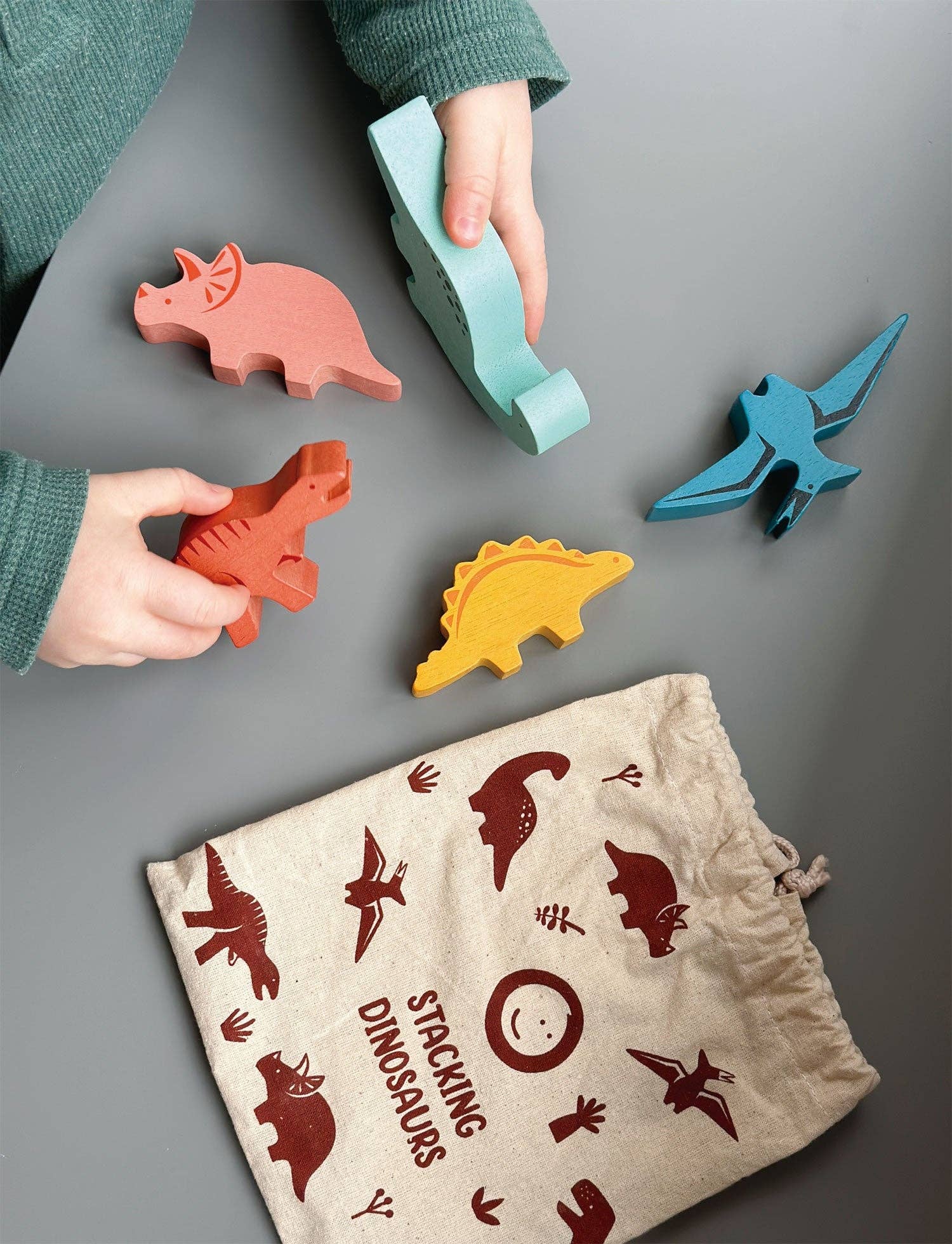 Happy Stacking Dinosaurs
