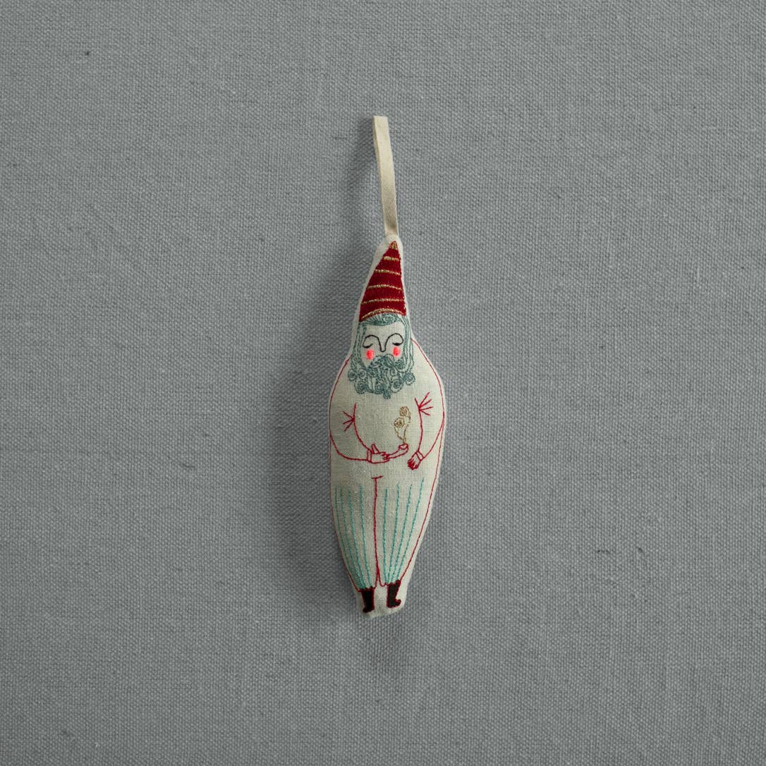 Garden Gnome, Cotton & lavender filled embroidered Ornament