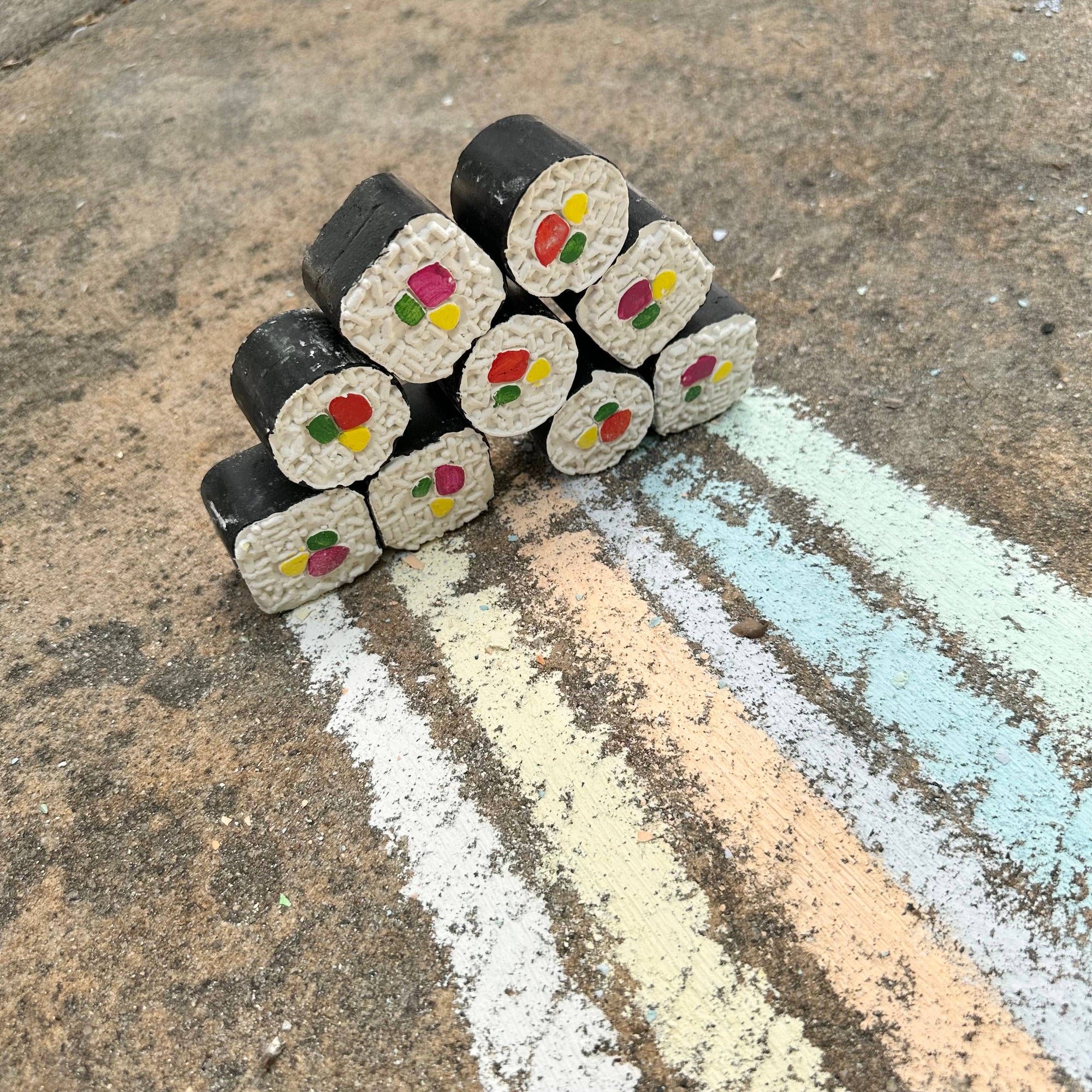 Sushi Maki Roll Handmade Sidewalk Chalk