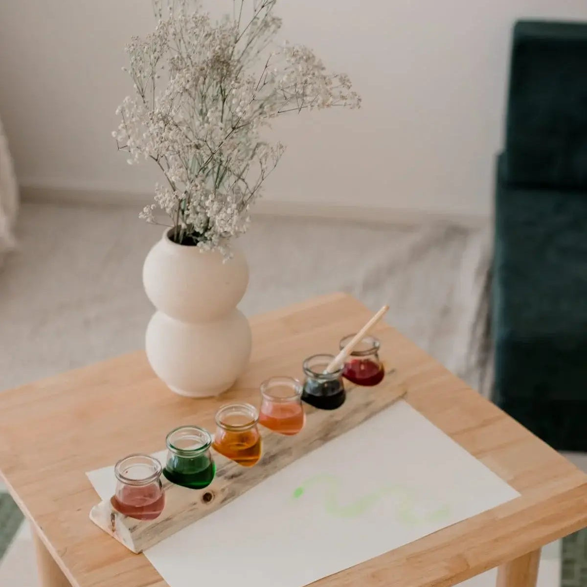 Wooden Paint Pot Holder
