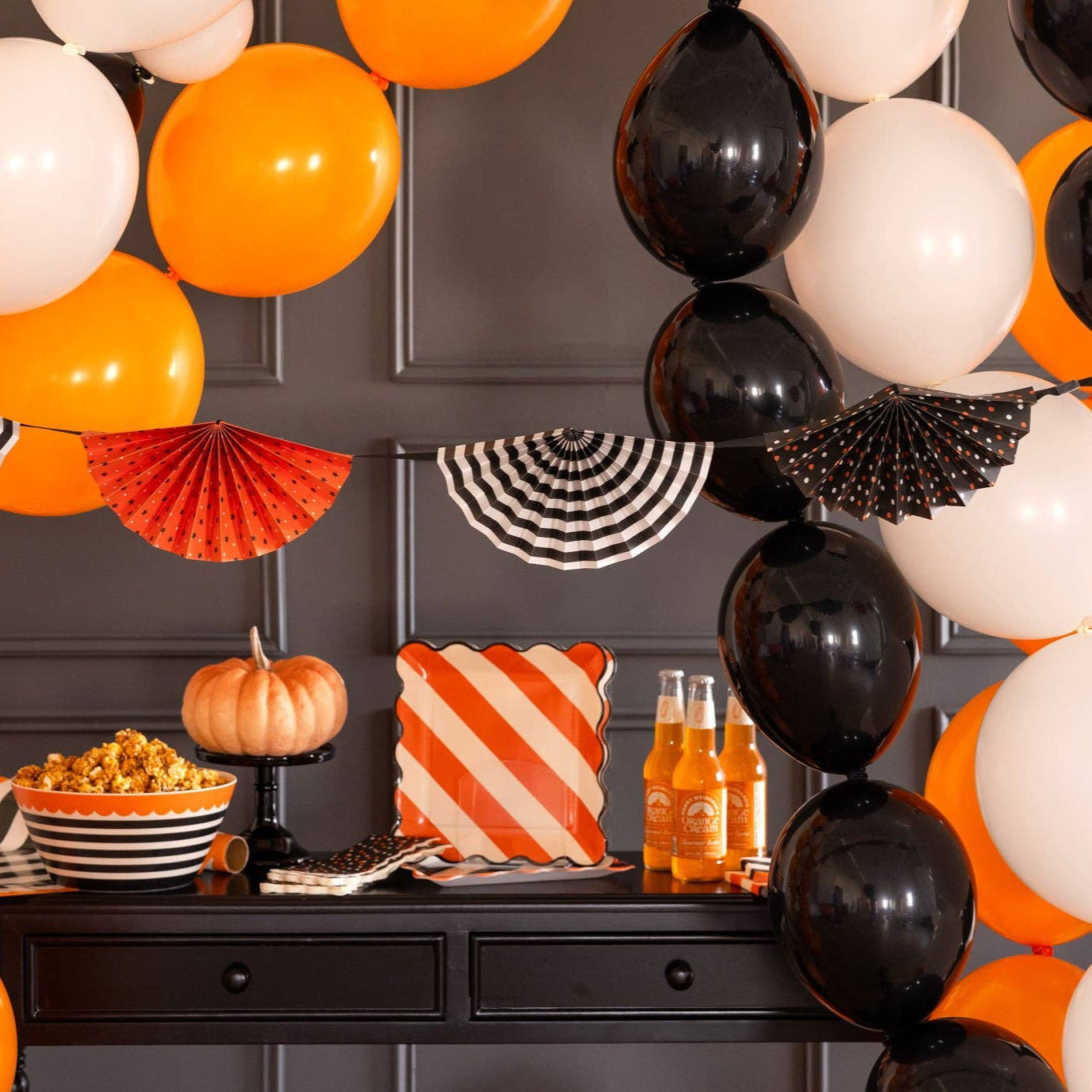 Striped Halloween Bamboo Bowl