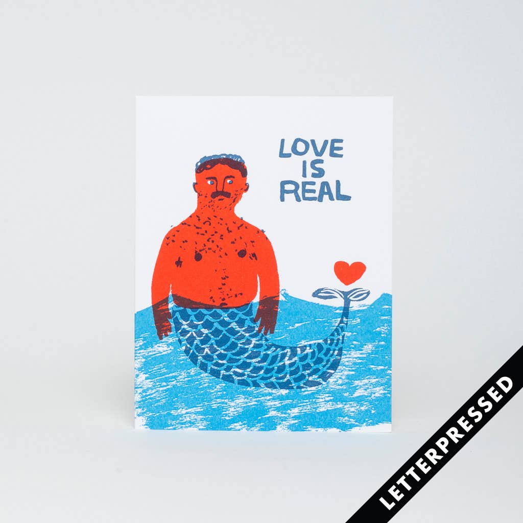 Love Is Real Letterpress Card