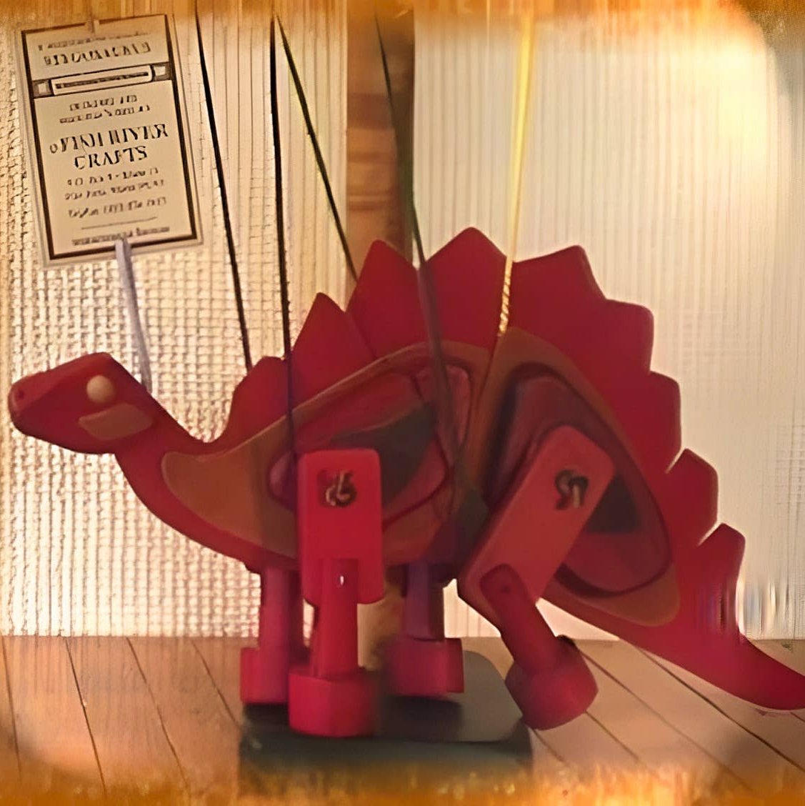 Animated Stegosaurus - A Marionette Wooden Action Toy