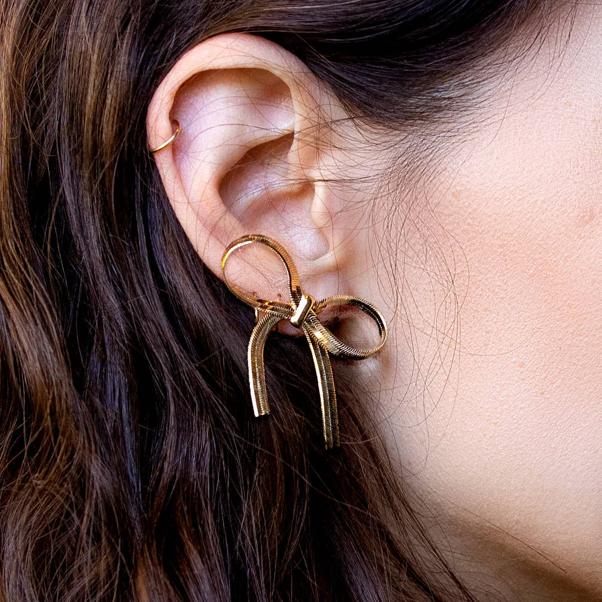 The Bow is Mine Stud - 18k Gold Plated