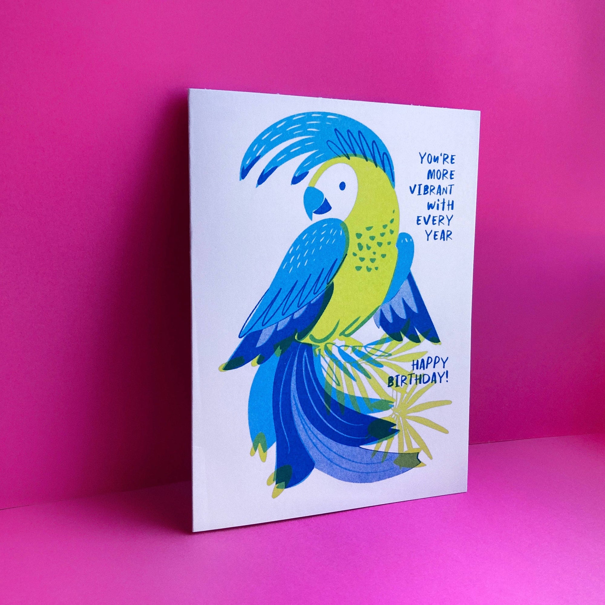 More Vibrant Every Year Birthday - Cute Risograph Card
