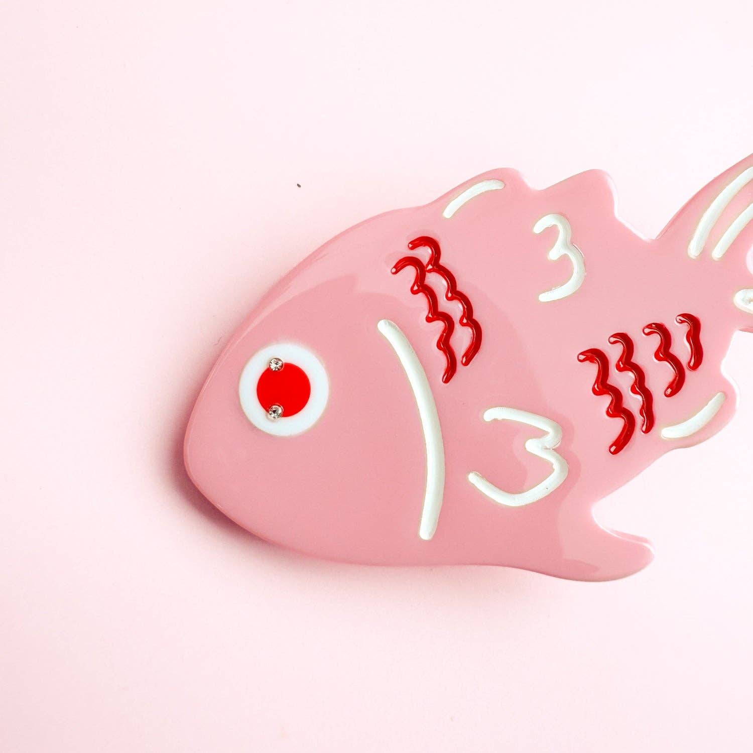 Pink Fish Alligator Hair Clip