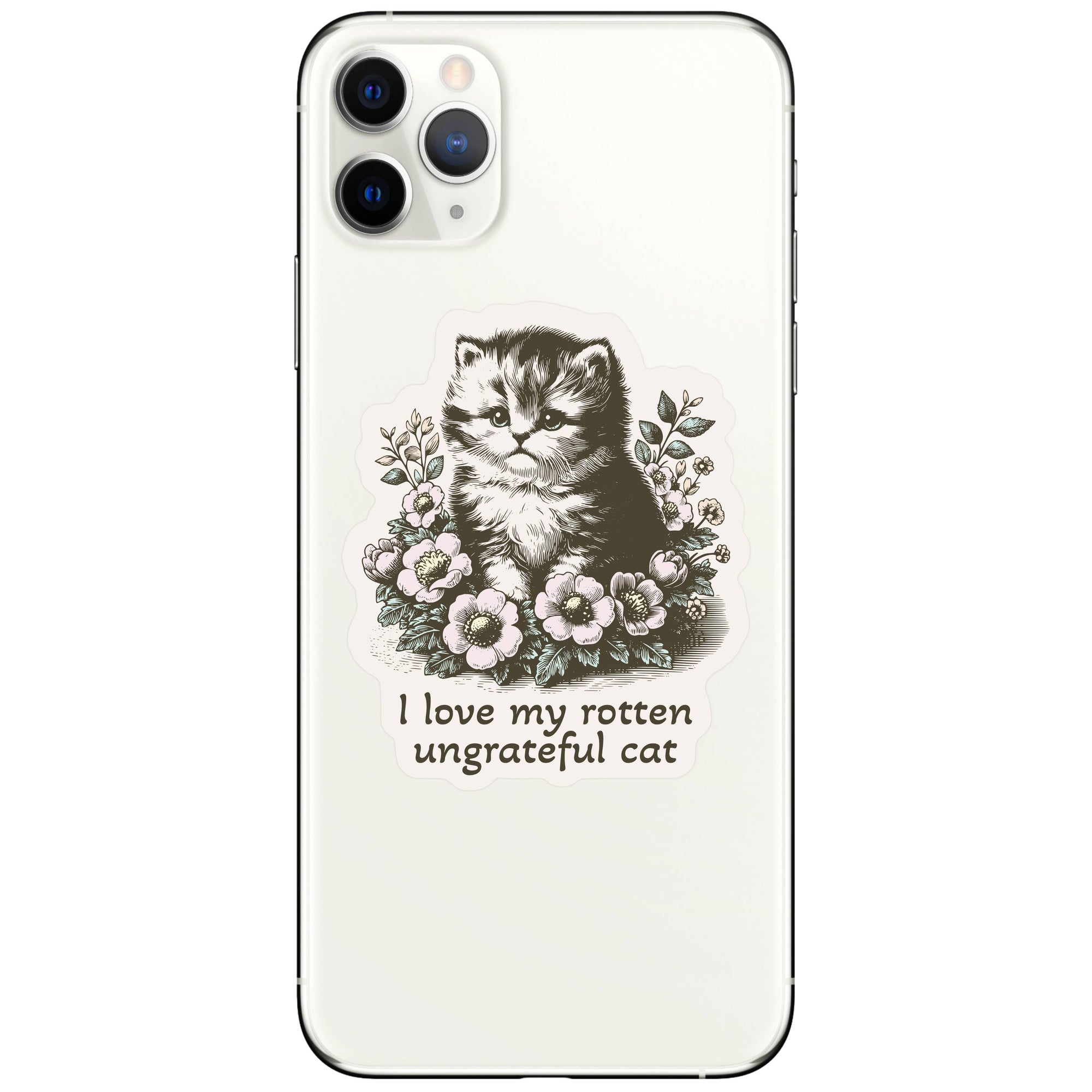 Rotten Cat Feline Vinyl Sticker