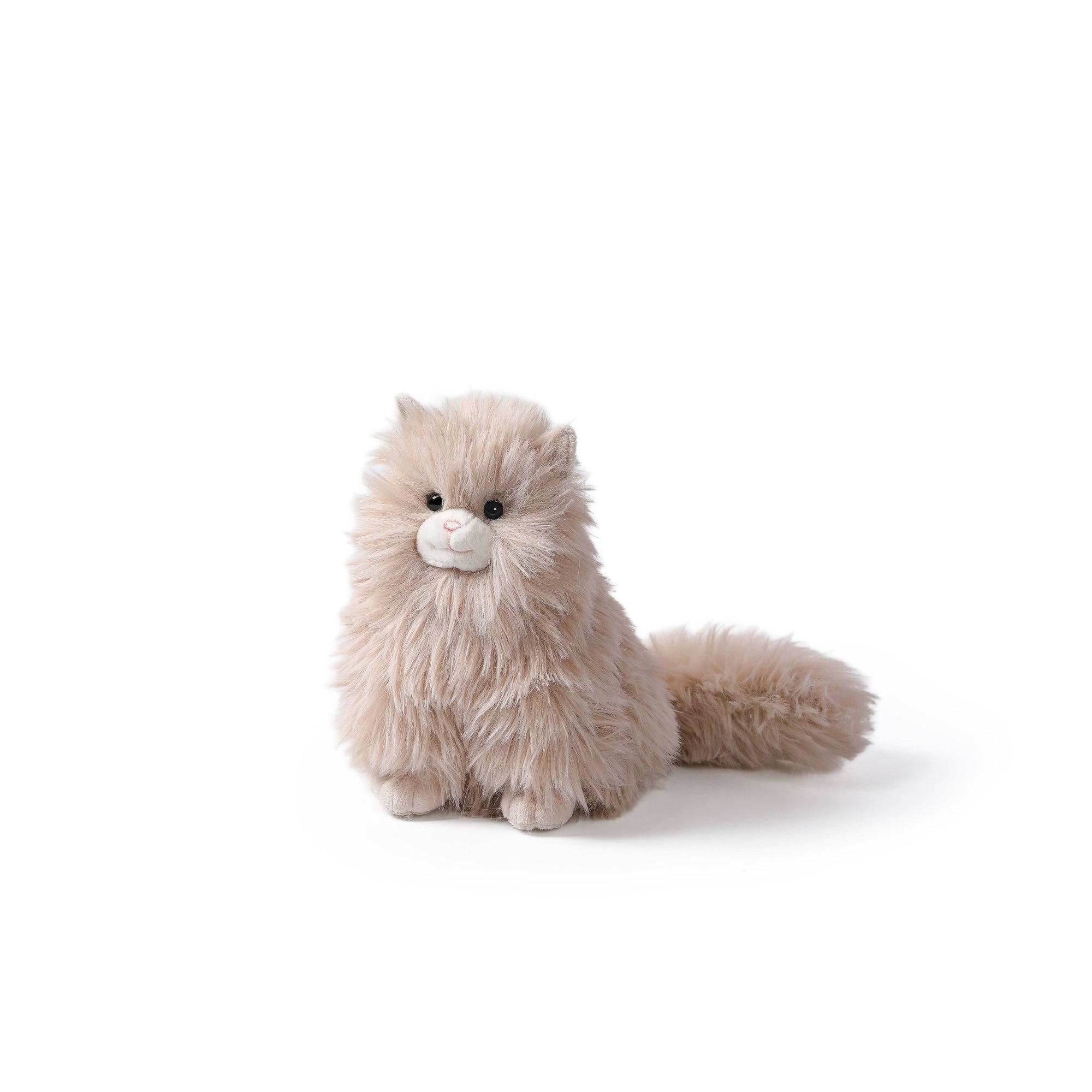 Warm Latte Ragdoll Cat Plush Animal 10"