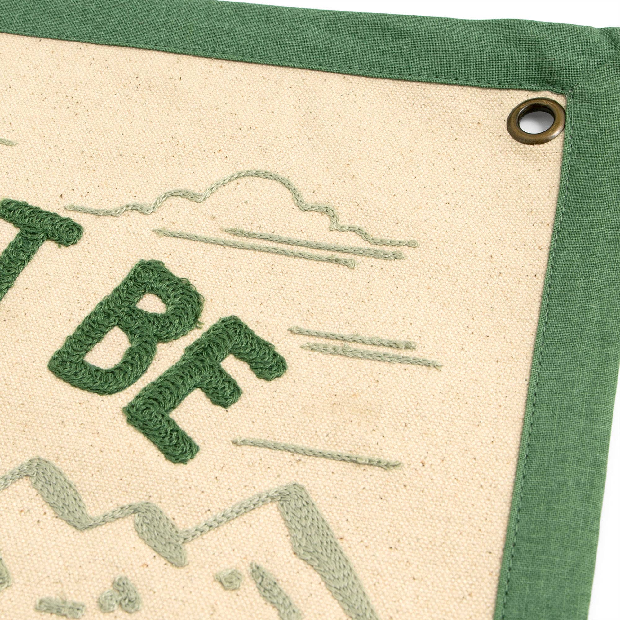The Place Embroidered Canvas Banner