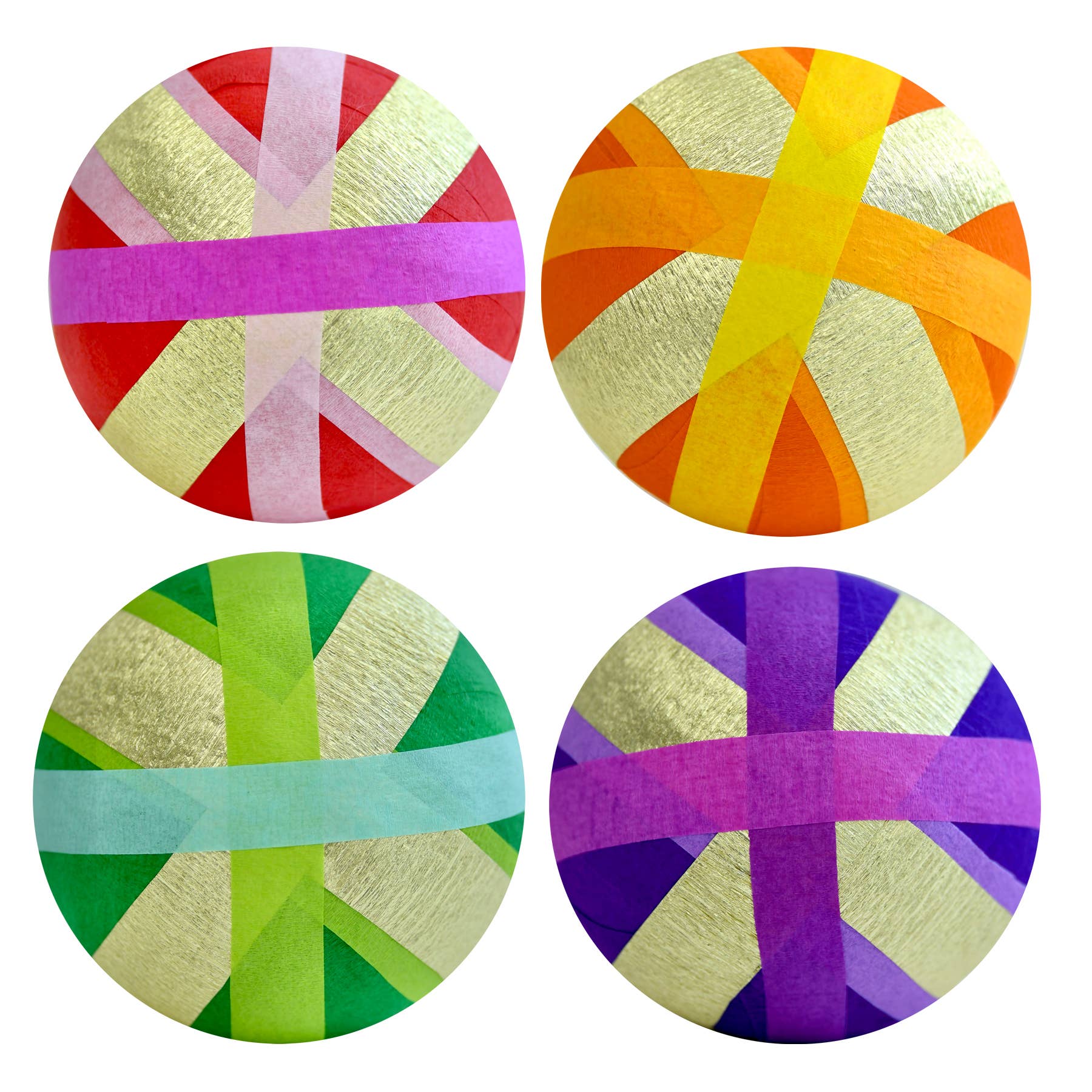 Deluxe Surprise Ball - Gold Metallic Stripes