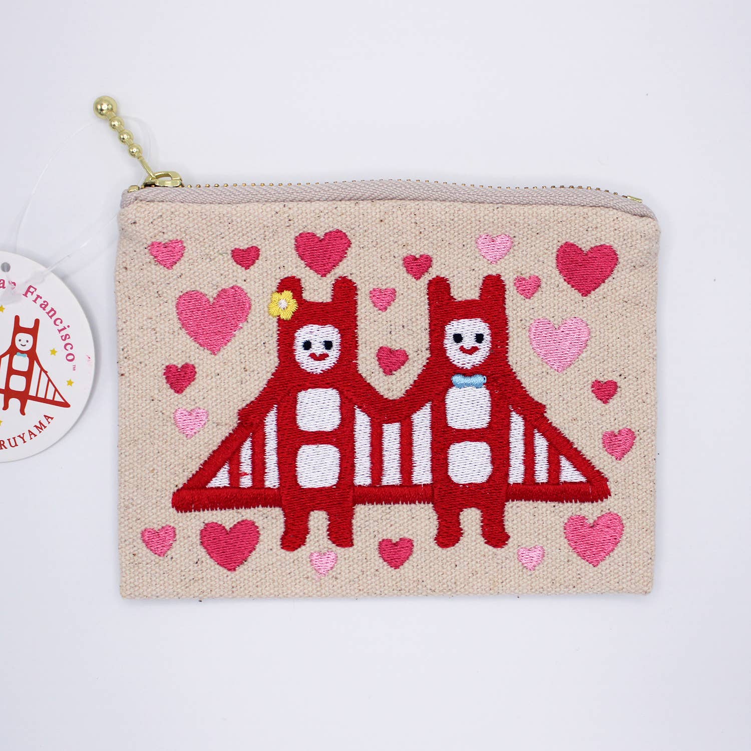 Embroidered San Francisco Golden Gate Twins Coin Purse