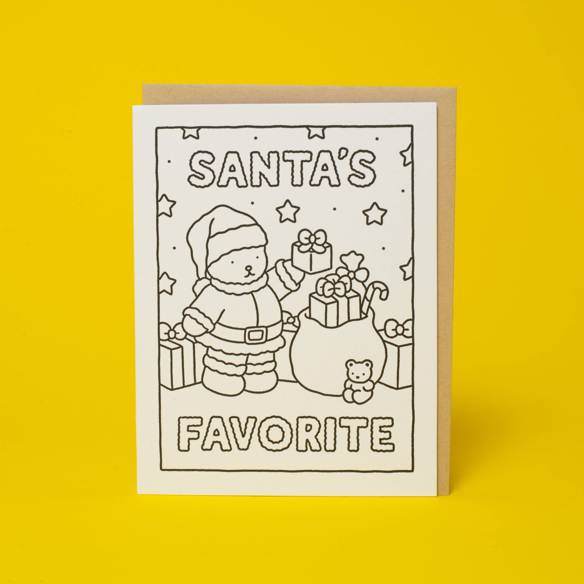 Santa's Favorite Holiday Coloring Card by Bobbie Goods