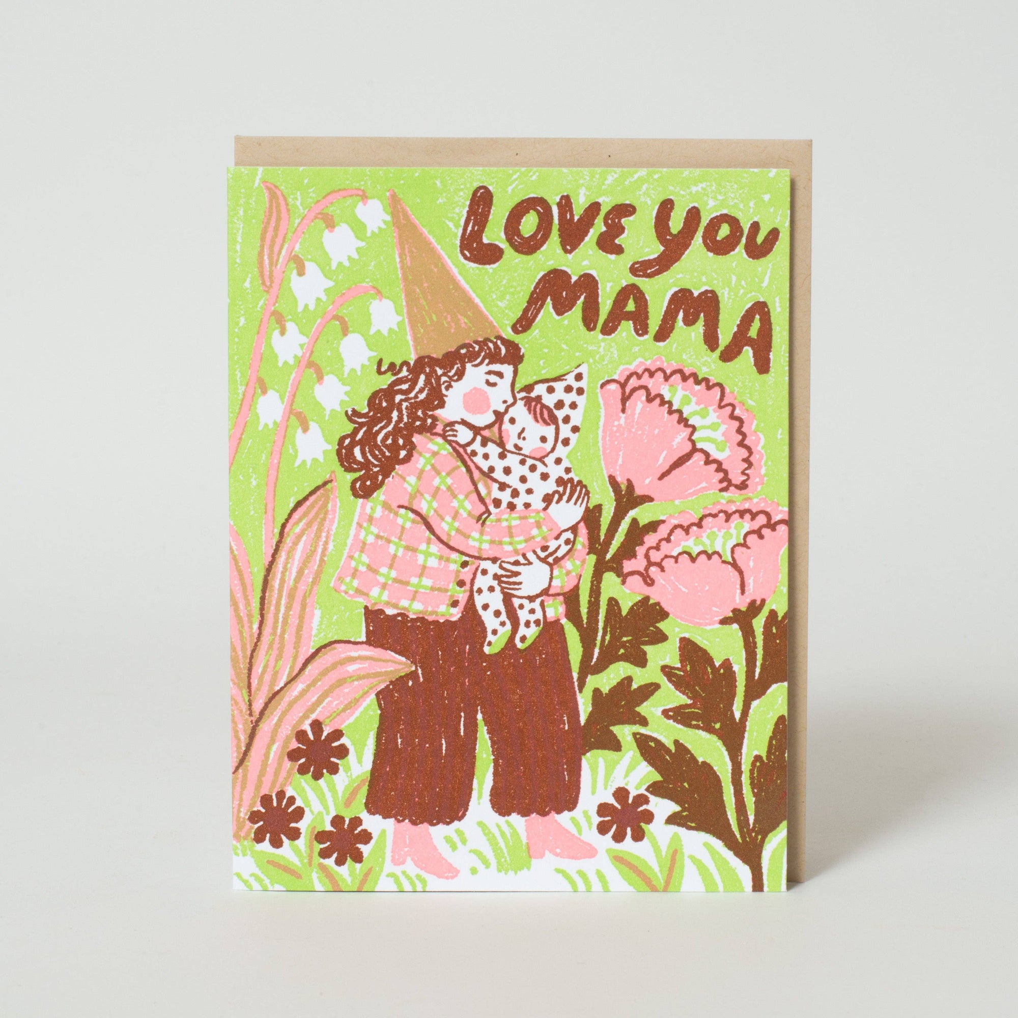 Love You Mama Gnome Card by Phoebe Wahl