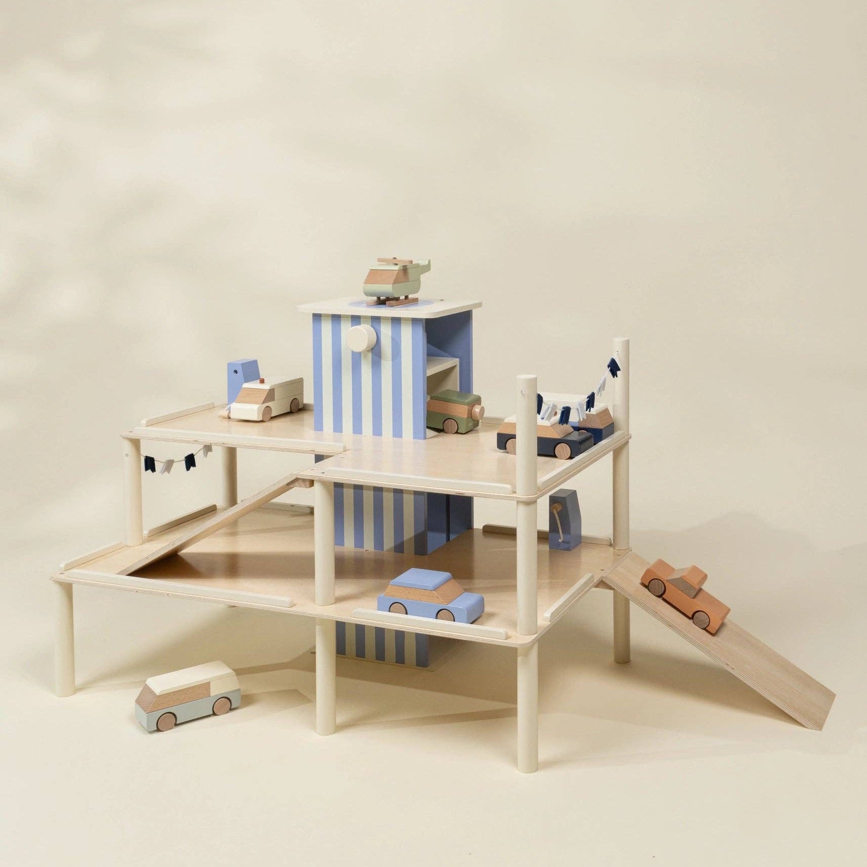 Oversized Wooden Parking Garage Playset
