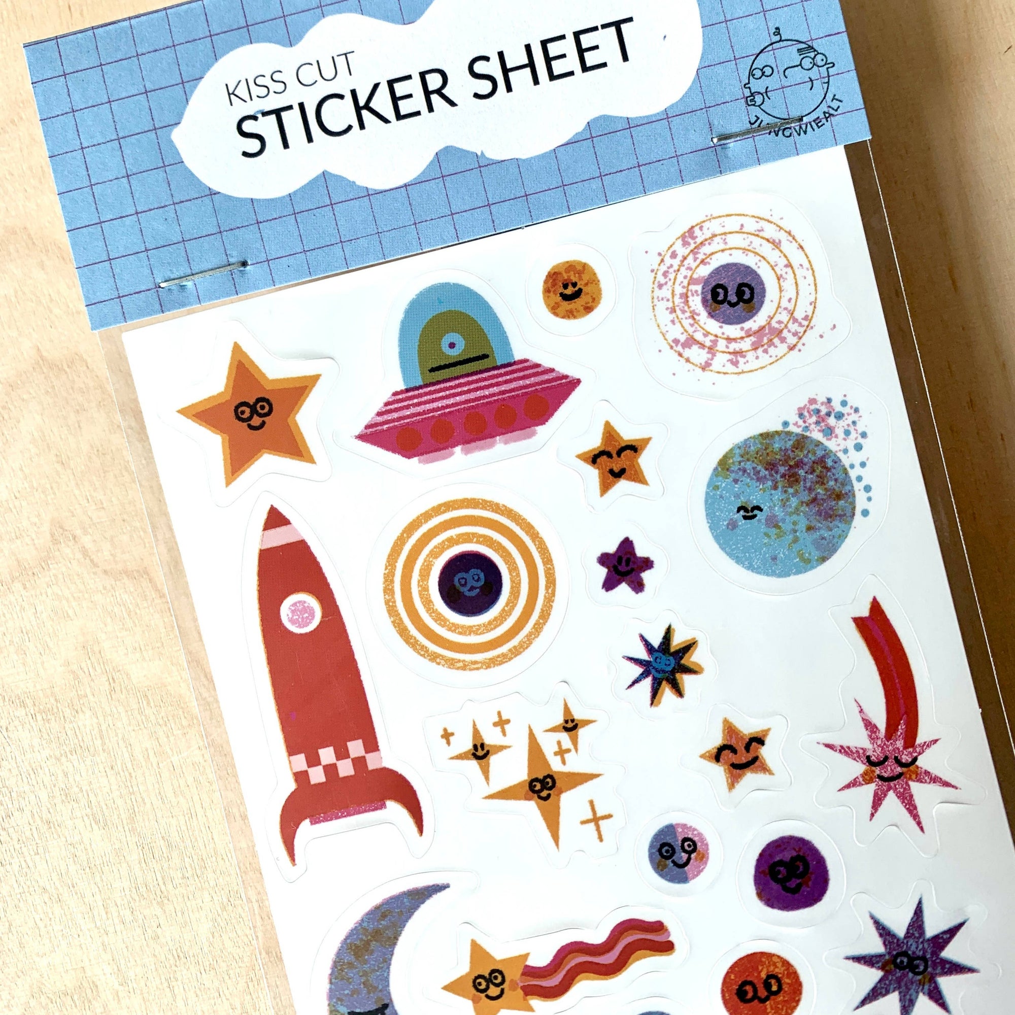 Space Kiss Cut Sticker Sheet -Barbara Dziadosz