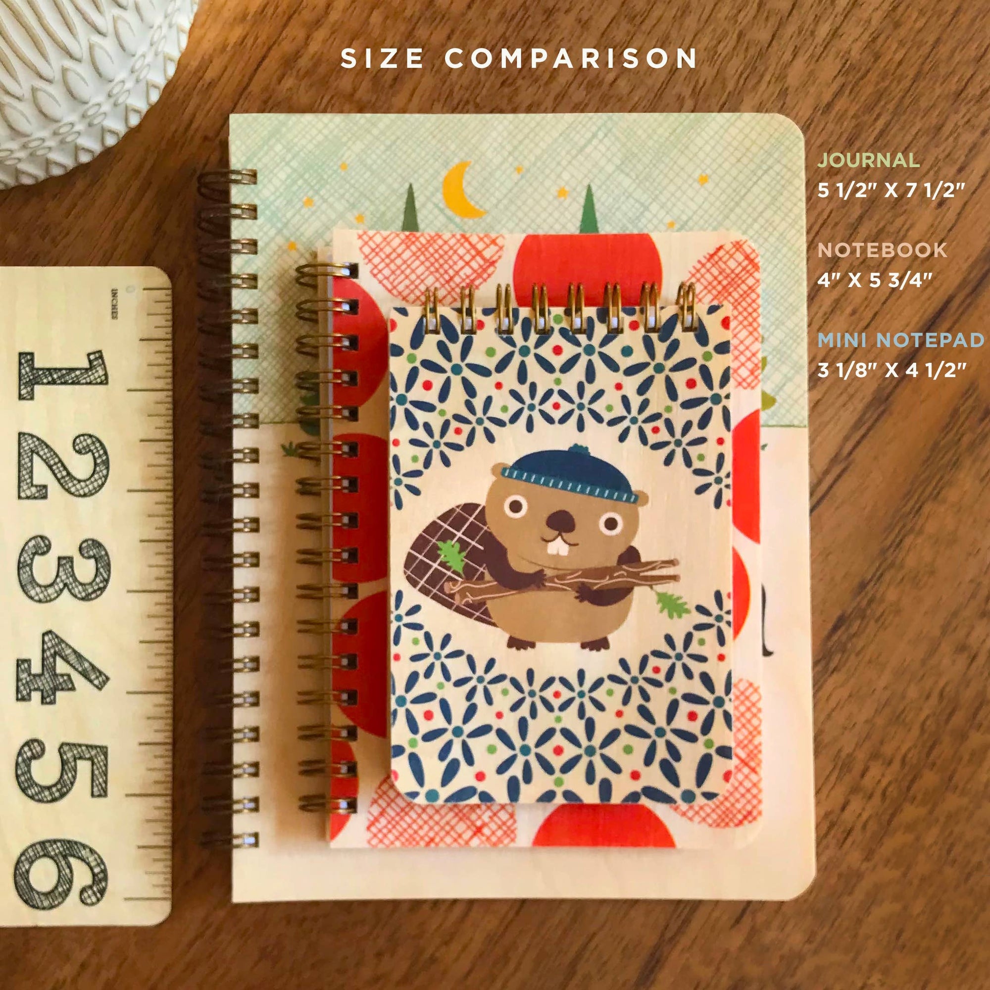 Sea Lions Wood Mini Notepad