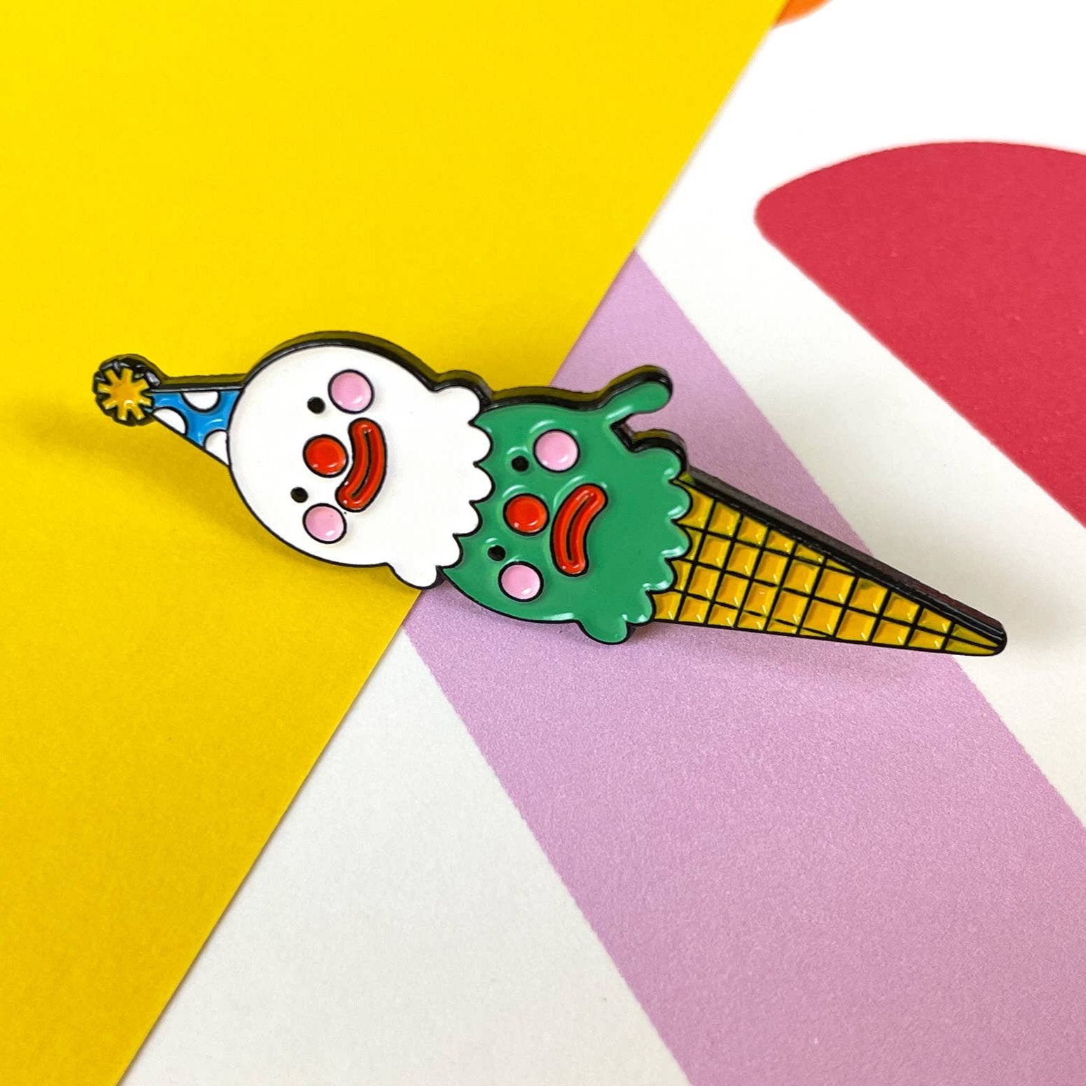 *B-Grade* Happy/sad Ice Cream Hard Enamel Pin