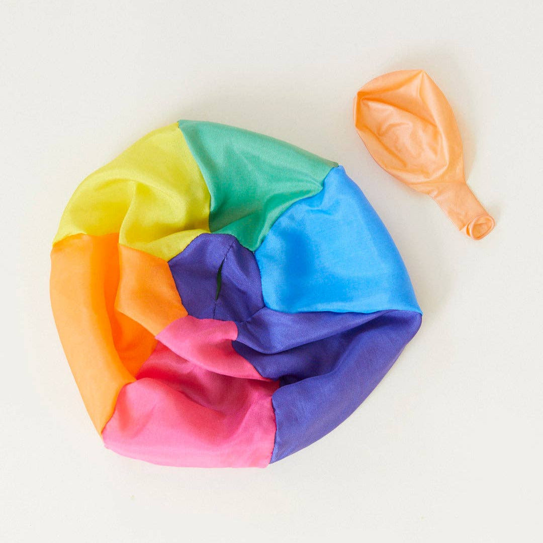 Rainbow Balloon Ball - 100% silk balloon cover