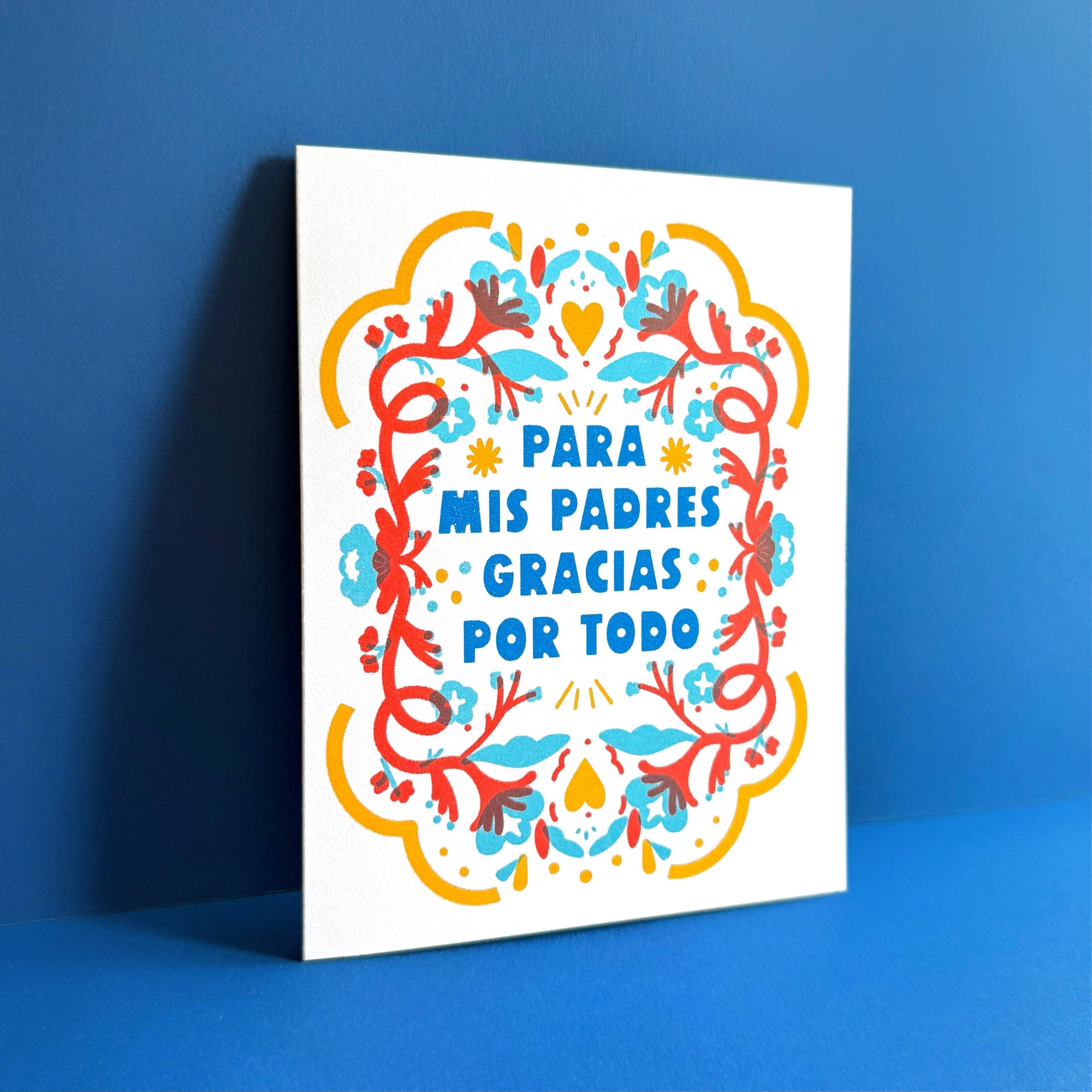 Gracias Padres - Spanish Language Greeting Card
