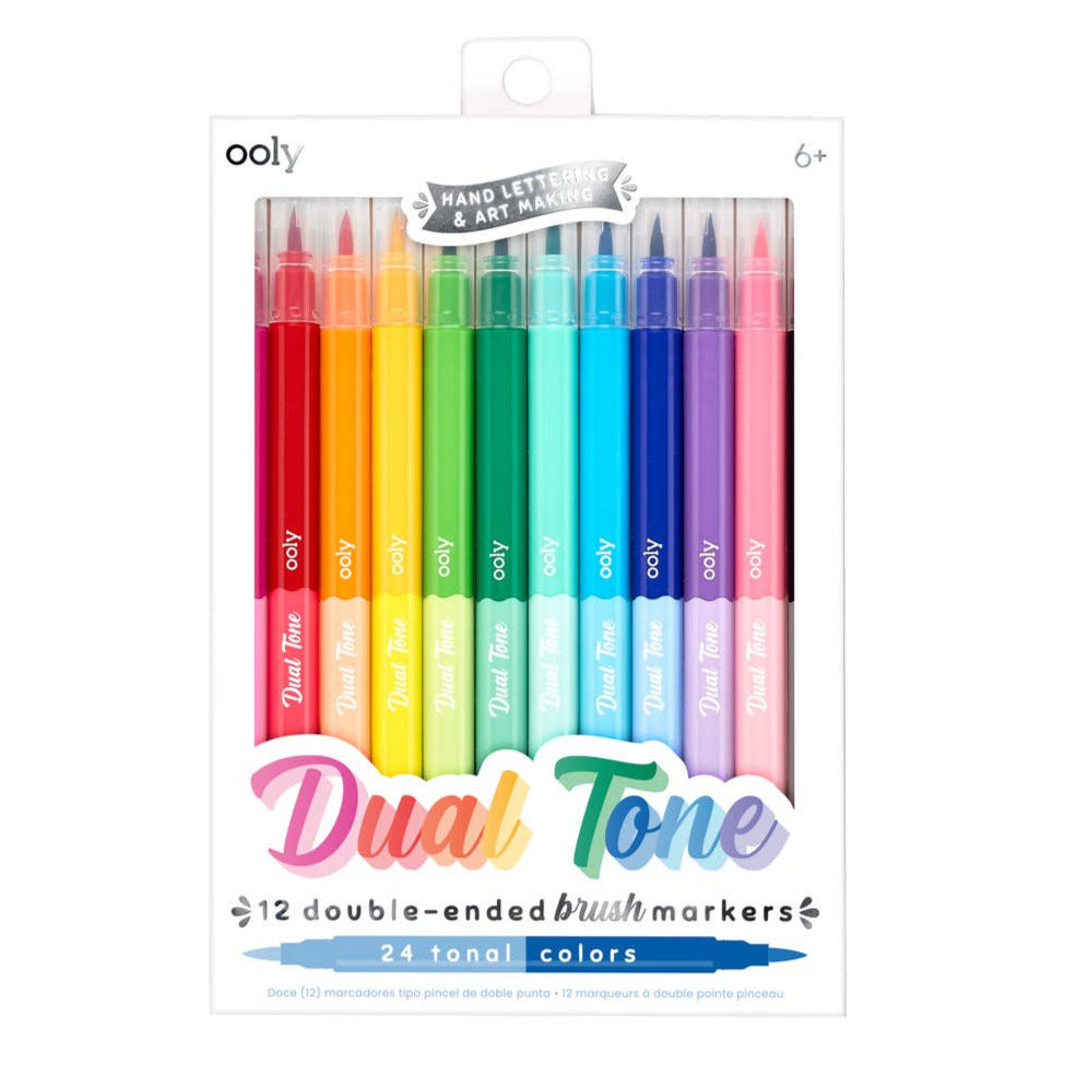 Dual Tone Double Ended Brush Markers