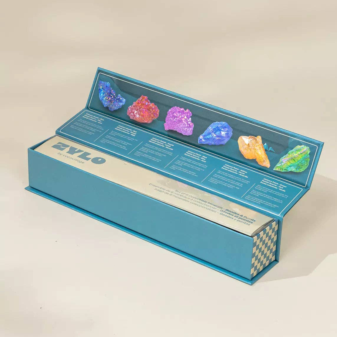 Set of 6 collectible Minerals - Geodes & Points