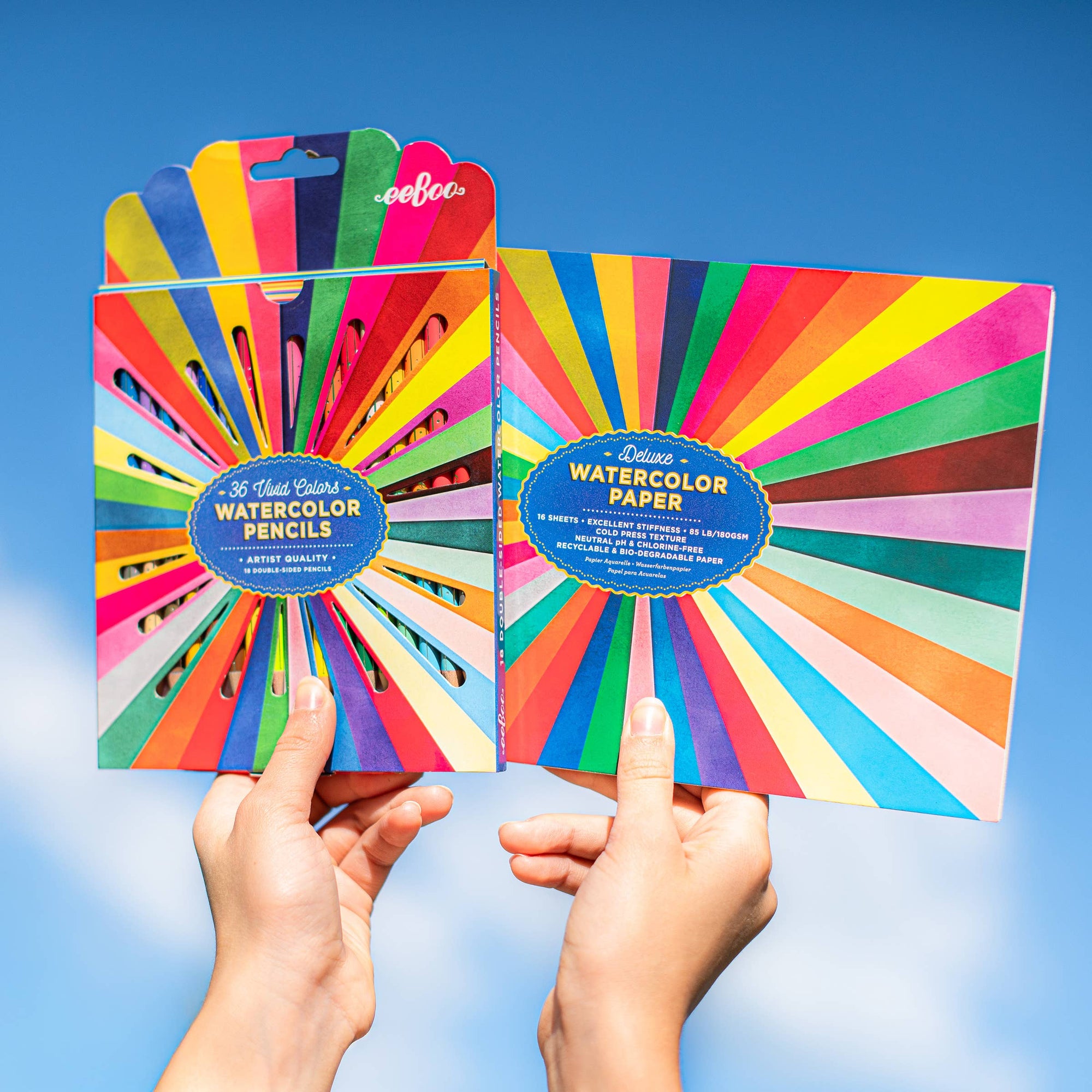 Rainbow 18 Double-Sided Watercolor Pencils