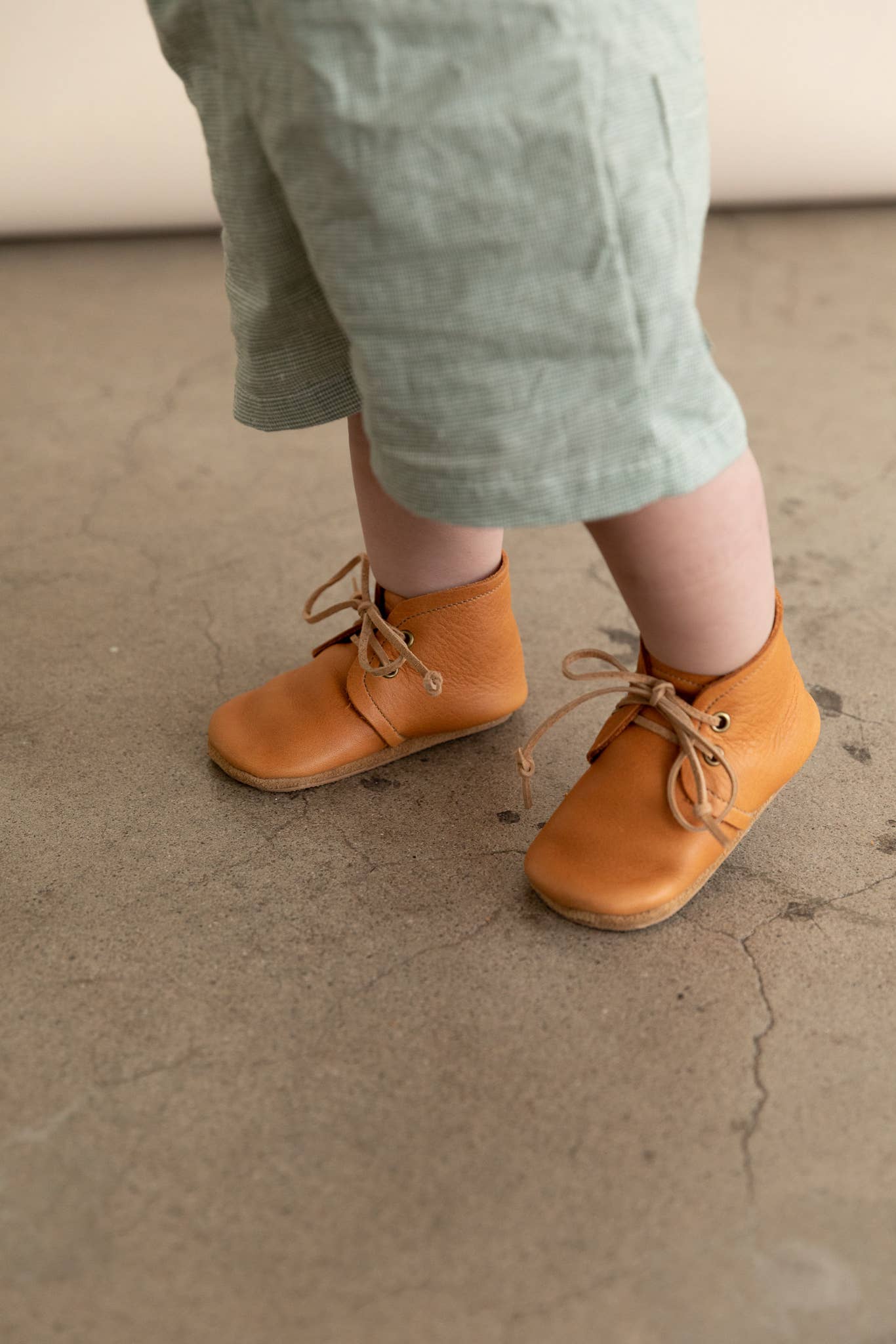 Baby Leather Boots in Ginger