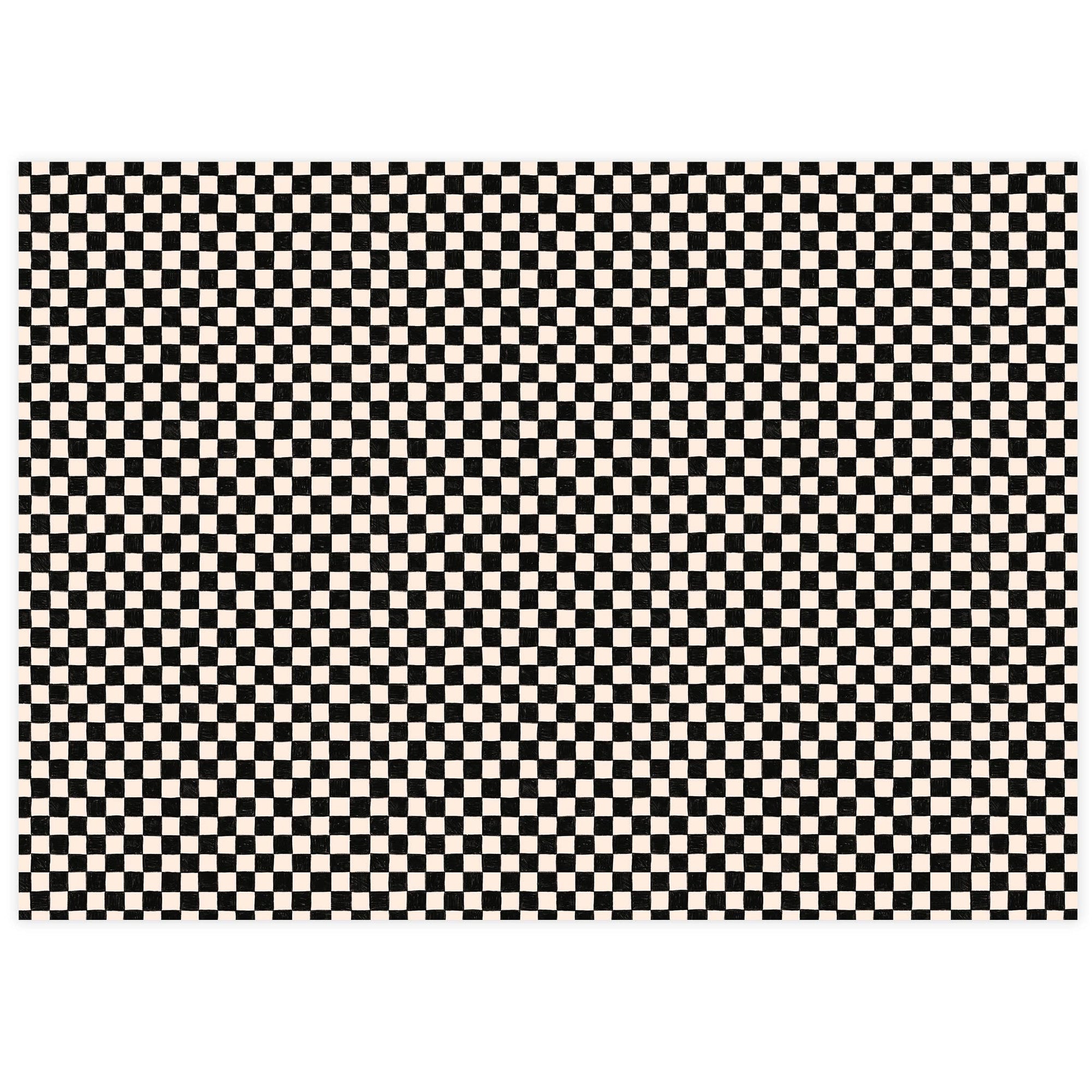 Black Checker Tissue Paper