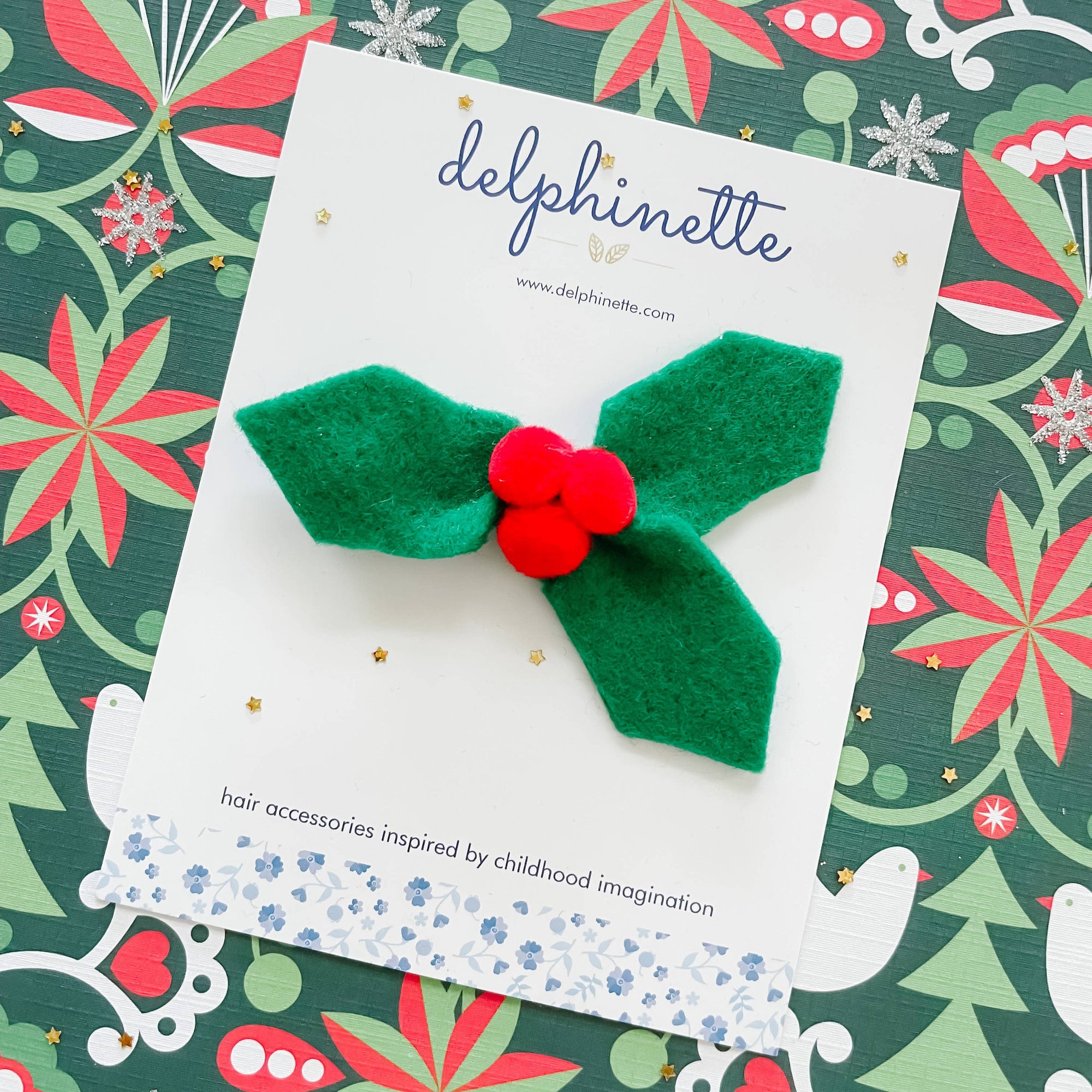 Christmas Holly Hair Clip