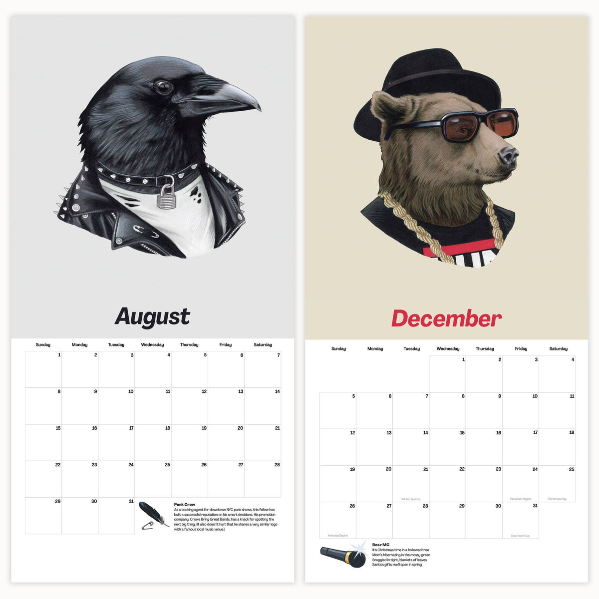 Berkley Illustration Retro Animals 2027 Wall Calendar