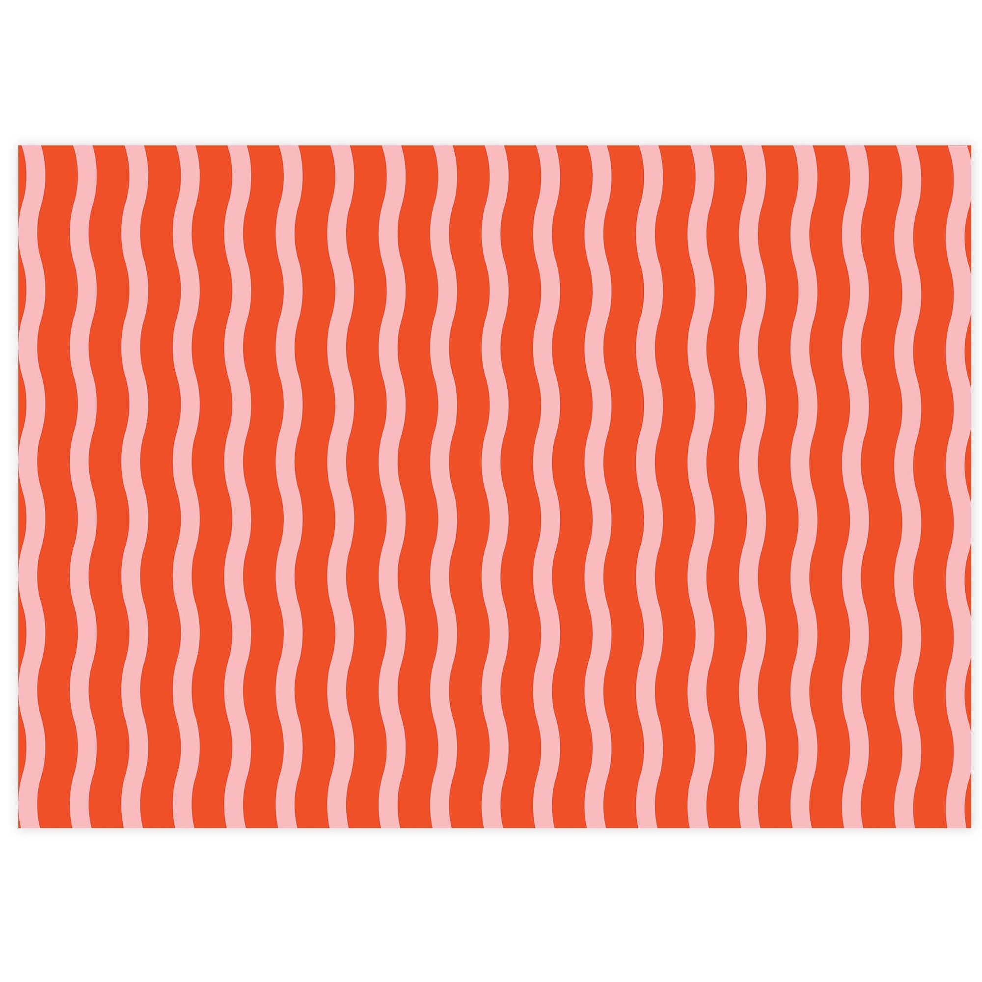 Tangy Red & Pink - Fussy Stripe Tissue Paper