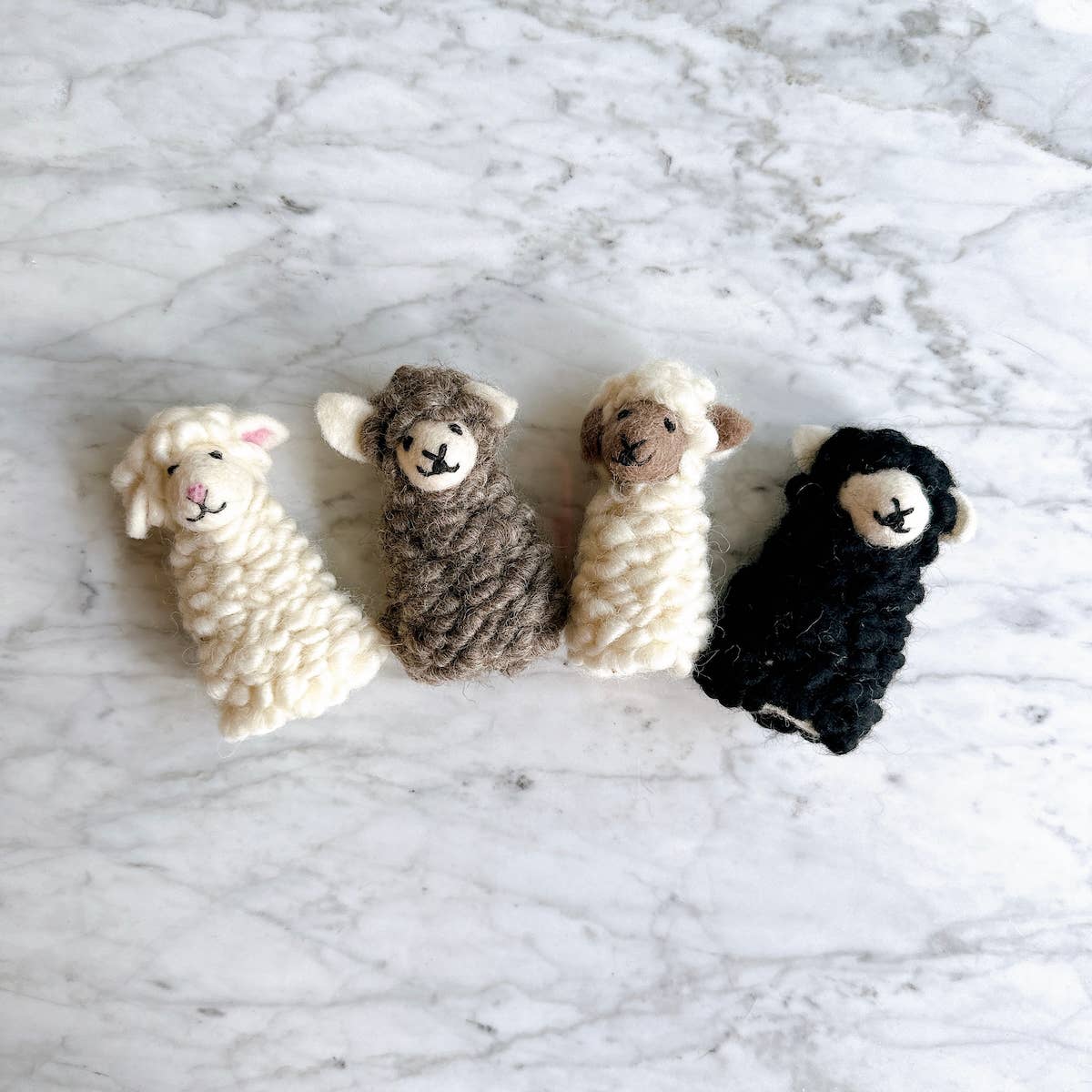 Fluffy sheep finger puppet